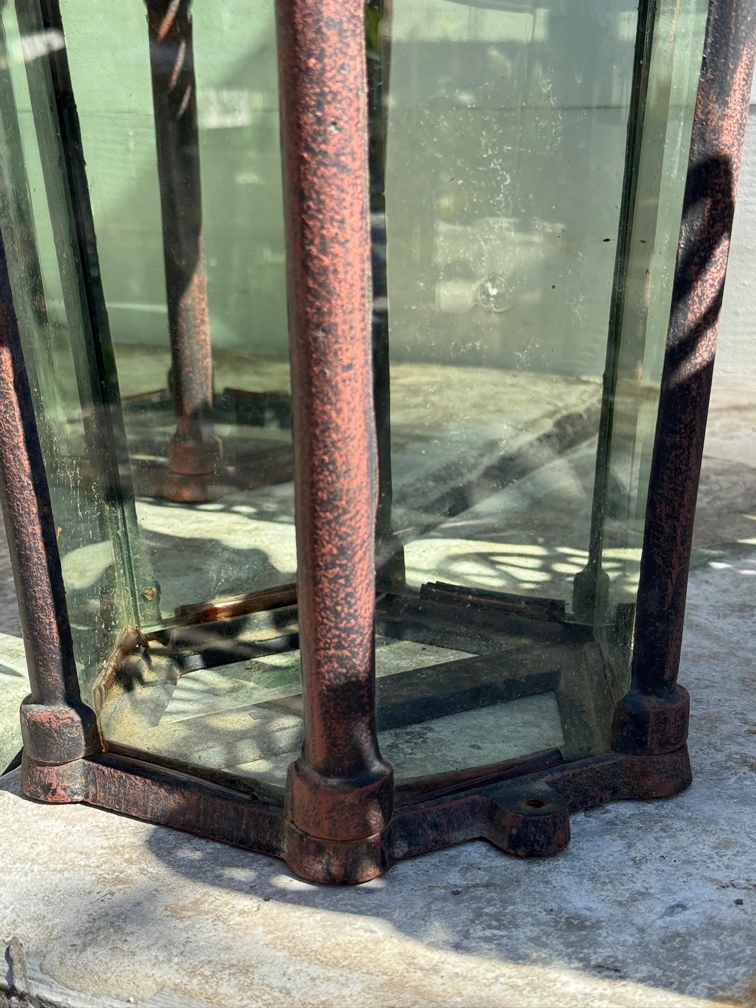 Irish Antique O’Connell-Styled Cast Metal Street Lanterns – Set of 11 Vintage Lights For Sale