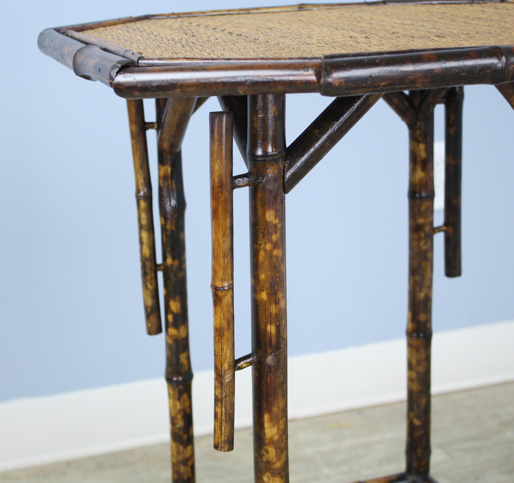 vintage bamboo side table