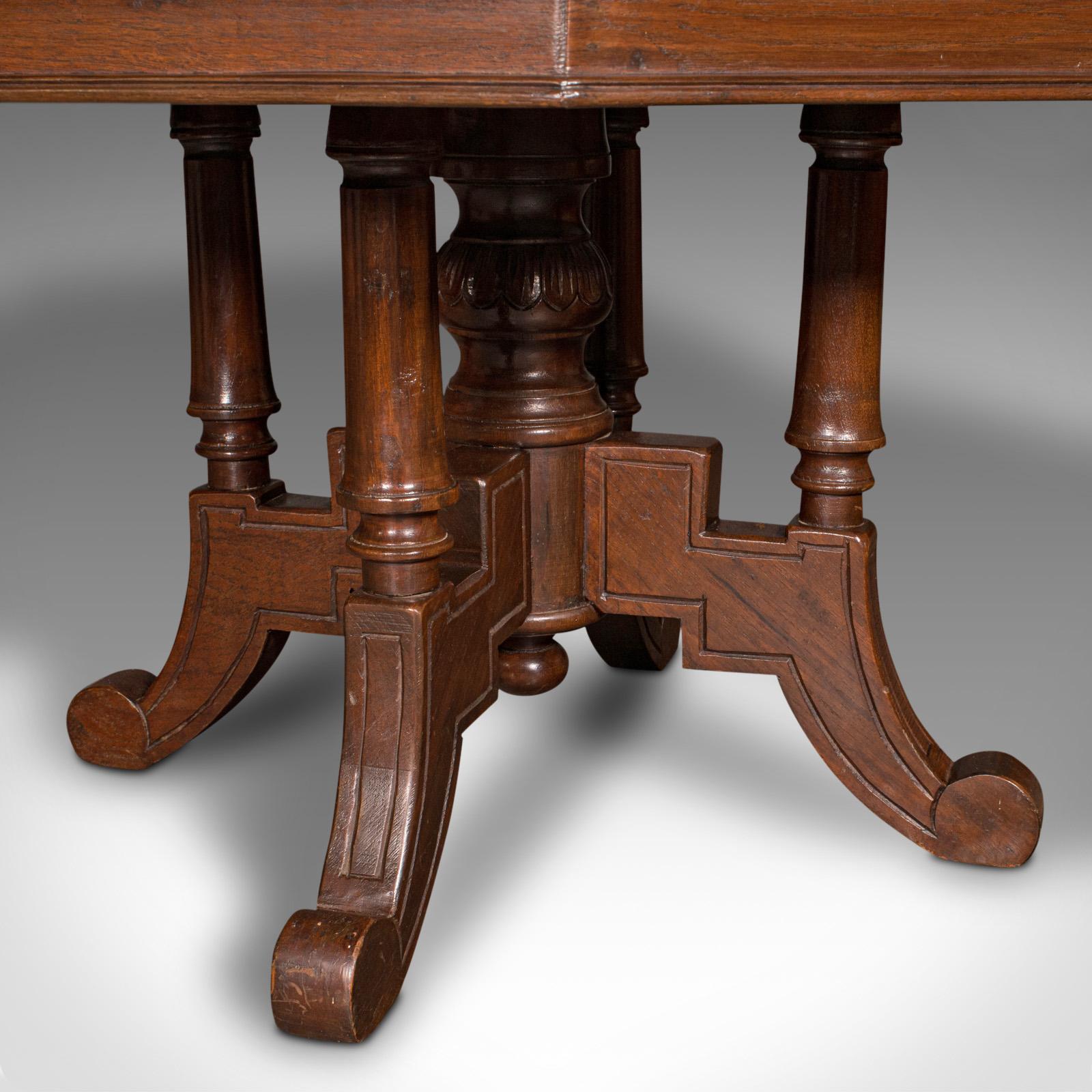 Ancienne table basse octogonale anglaise, marbre de Carrare, décorative, victorienne en vente 2