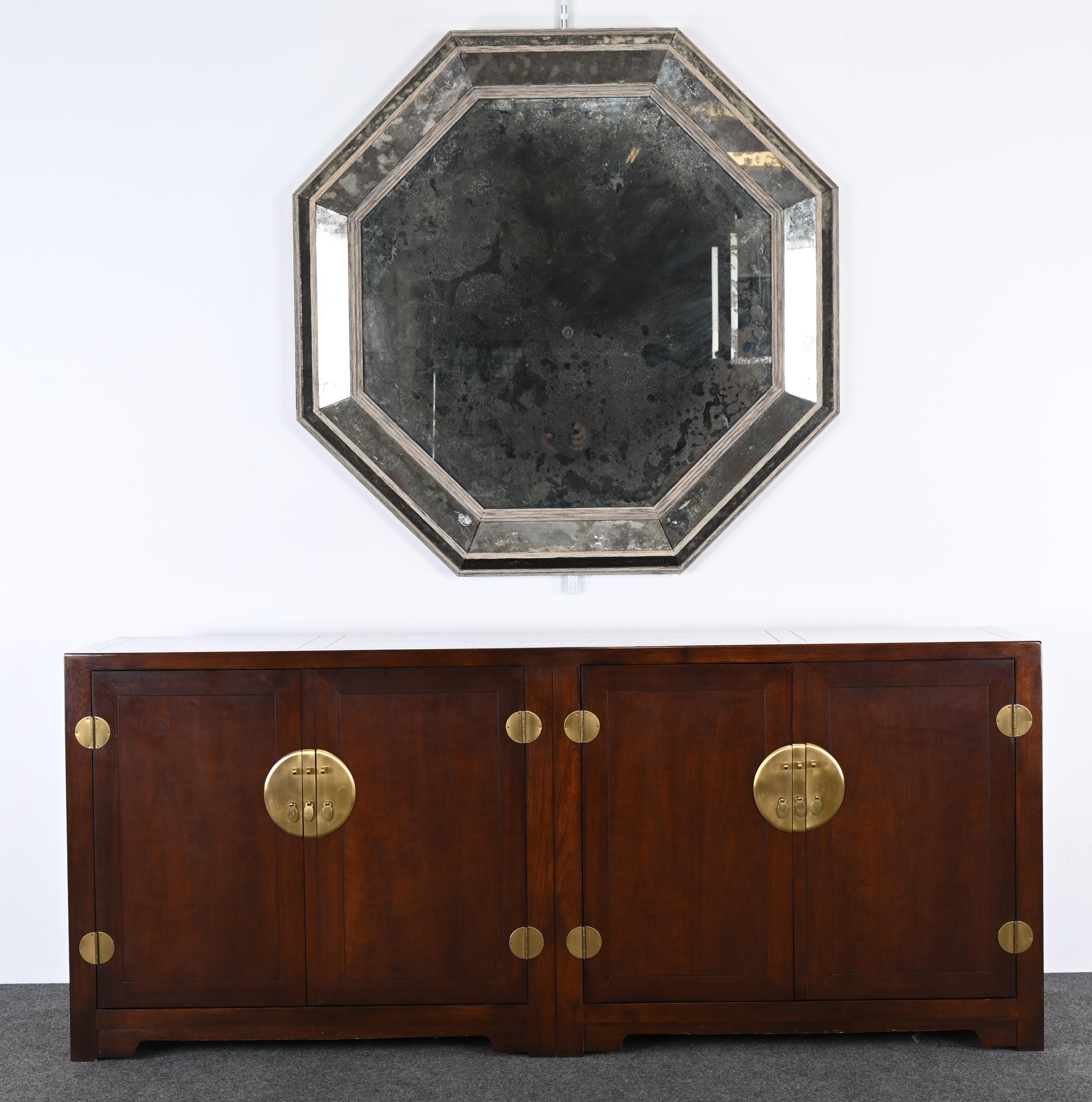 Antique Octagonal Mirror by Niermann Weeks, 20th Century 3