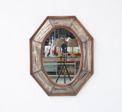 Antique Mirror ottagonale in legno
