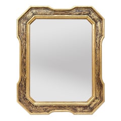 Retro Octogonal Giltwood Wall Mirror, circa 1960