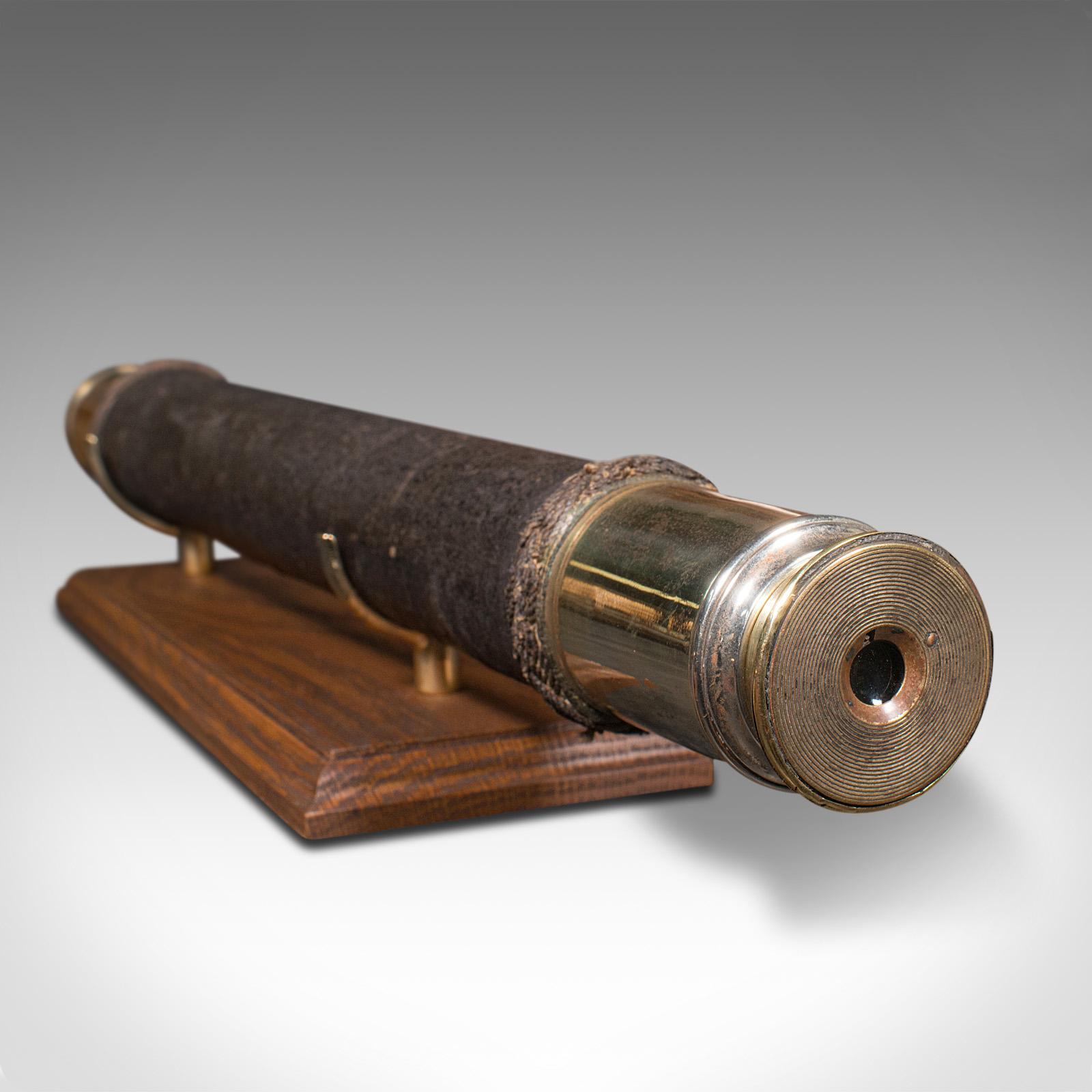 Oak Antique Officer of the Watch Telescope, English, After Dollond, Victorian, 1890 For Sale