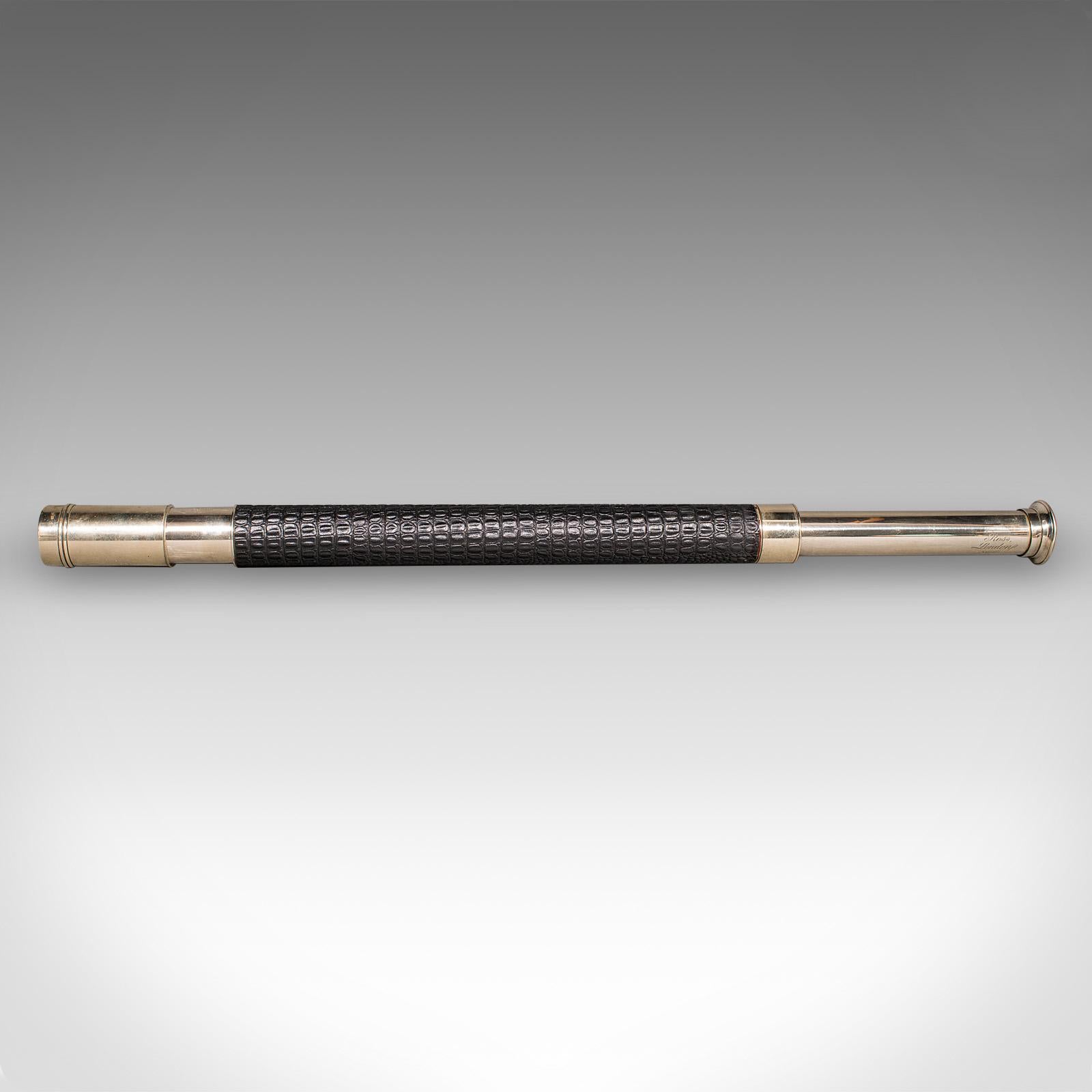 Victorien tardif Télescope ancien pour officier de quart, anglais, Ross of London, victorien, 1900 en vente