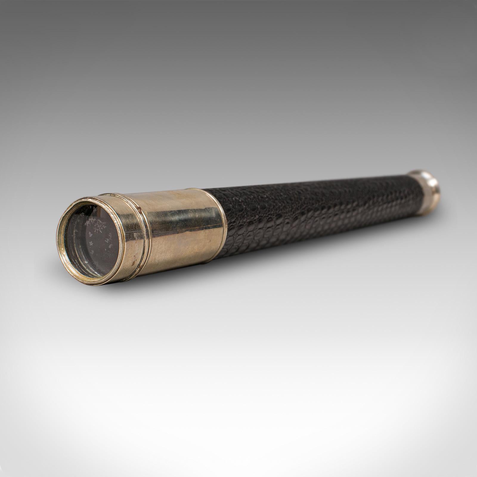 Télescope ancien pour officier de quart, anglais, Ross of London, victorien, 1900 Bon état - En vente à Hele, Devon, GB