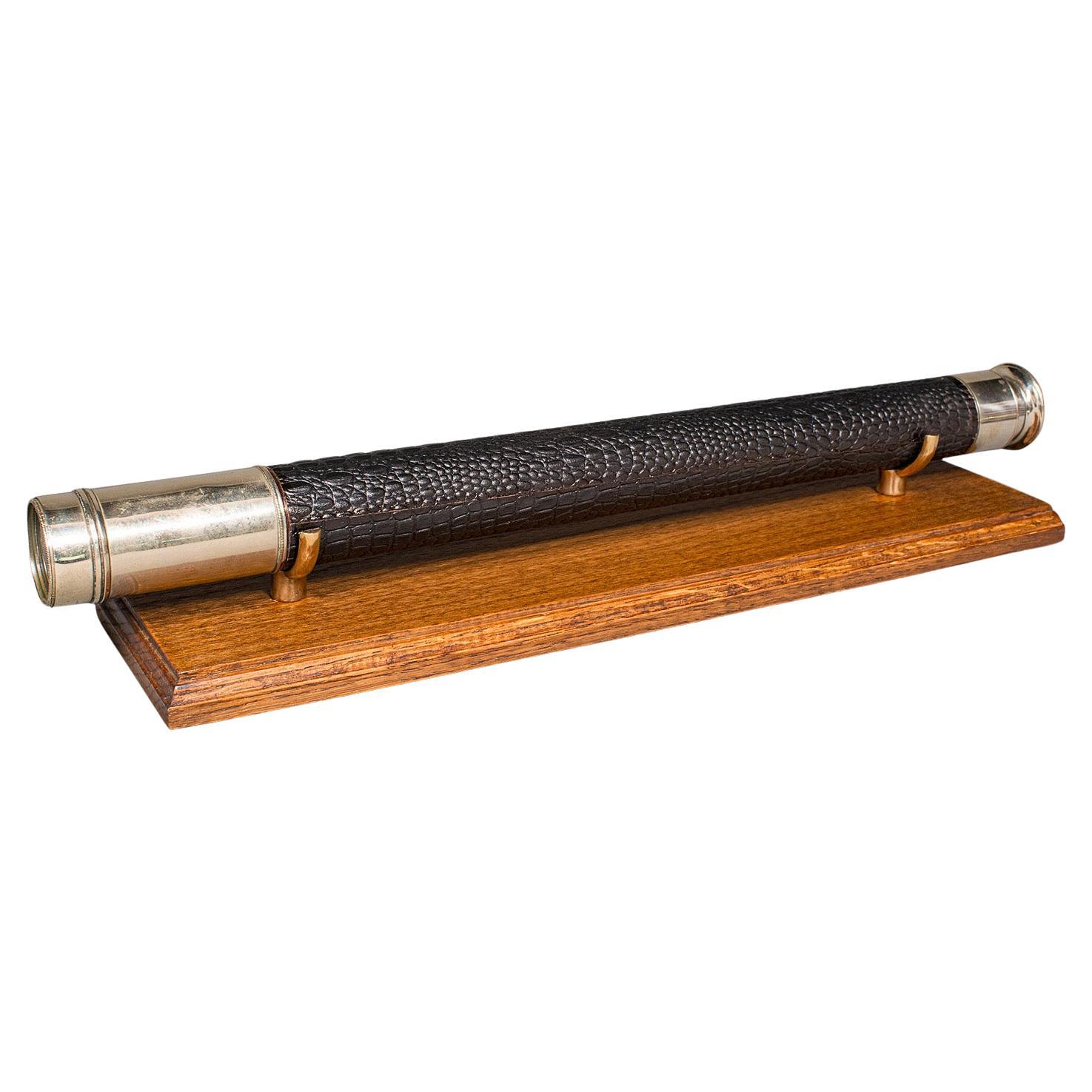 Télescope ancien pour officier de quart, anglais, Ross of London, victorien, 1900