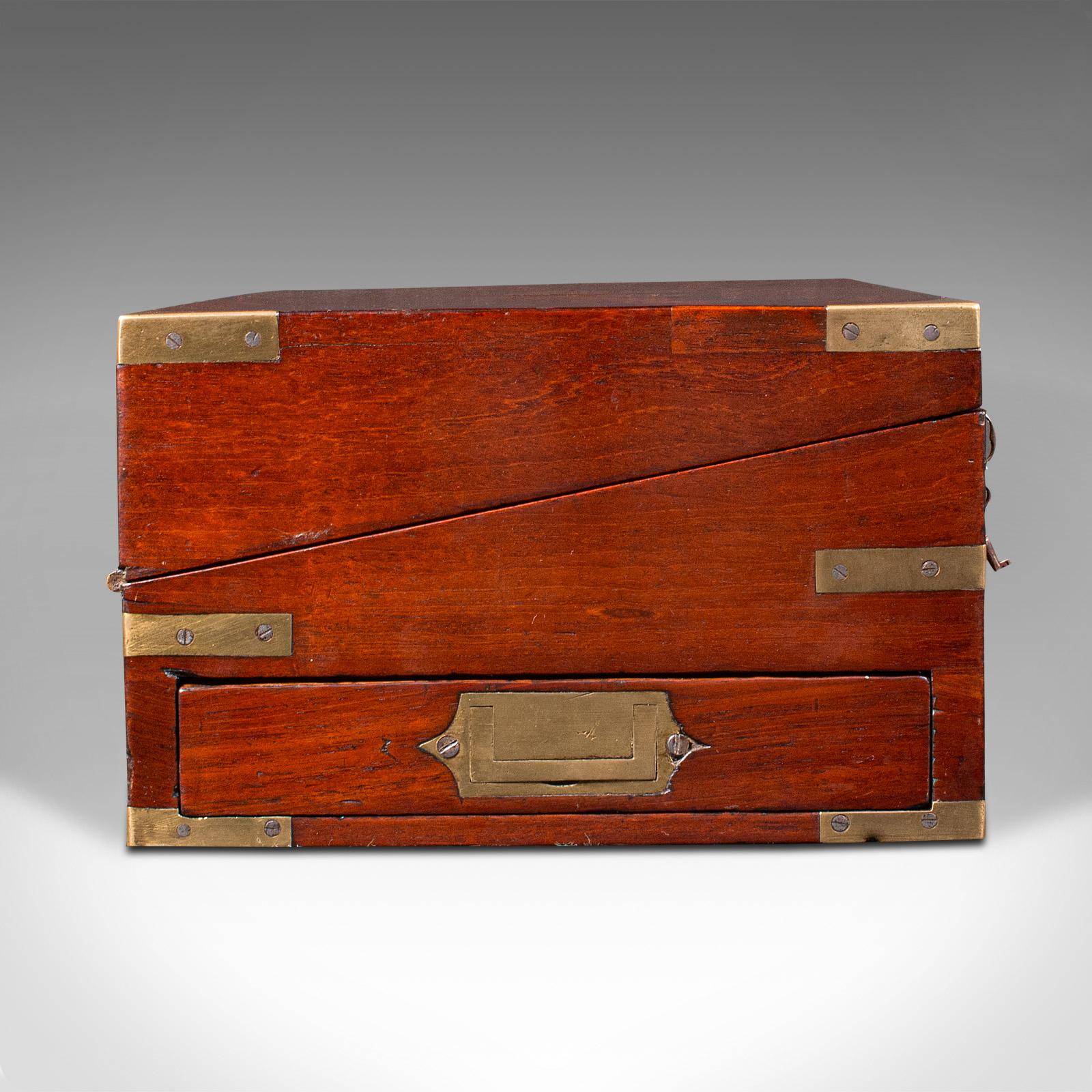 Antike Officer's Campaign Correspondence Box, englisch, Schreibetui, Regency im Angebot 4