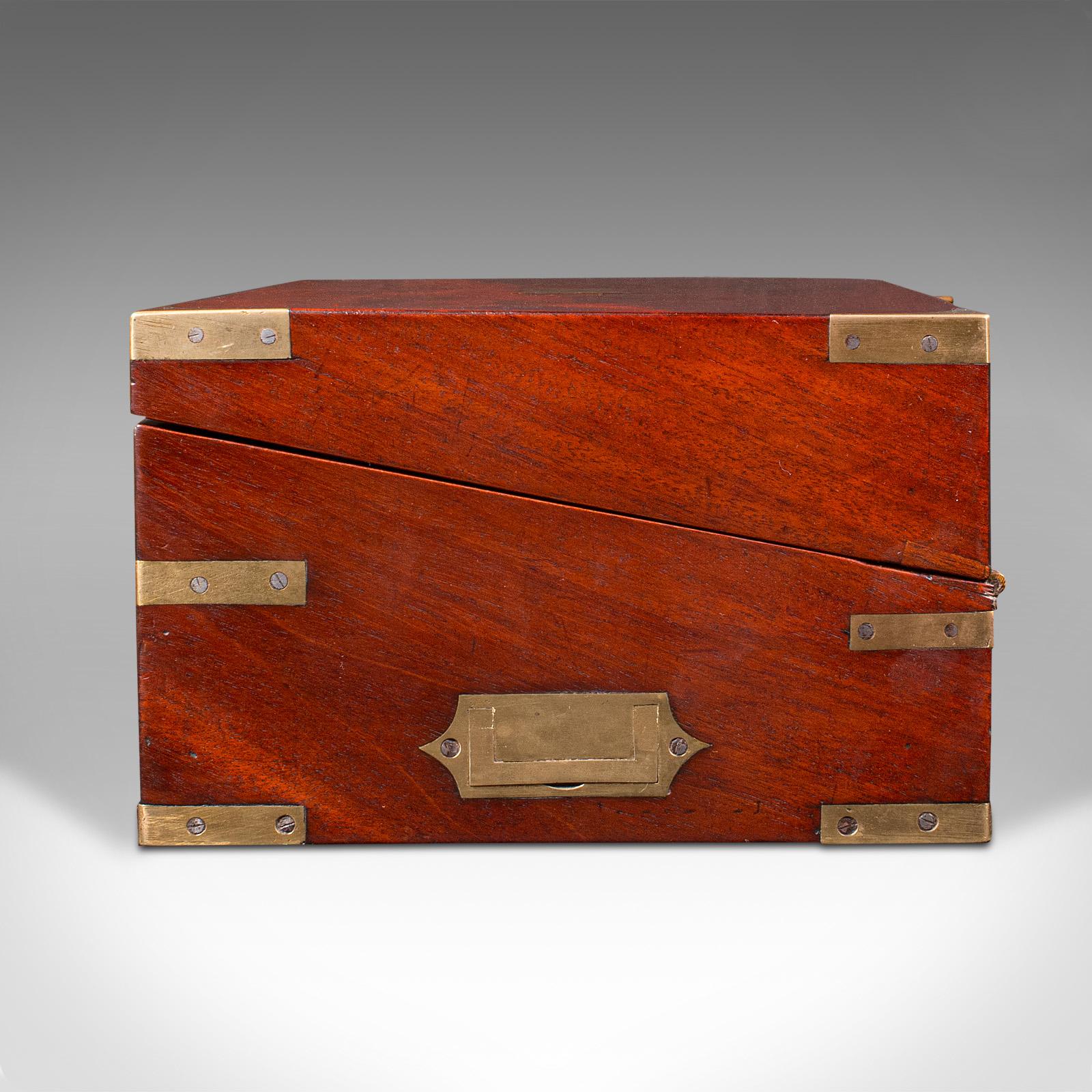 Antike Officer's Campaign Correspondence Box, englisch, Schreibetui, Regency im Angebot 5