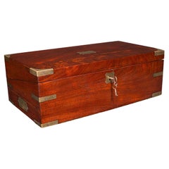 Antike Officer's Campaign Correspondence Box, englisch, Schreibetui, Regency