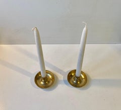 Antique Officer's Campaign, Travel Candleholders in Brass, circa 1800