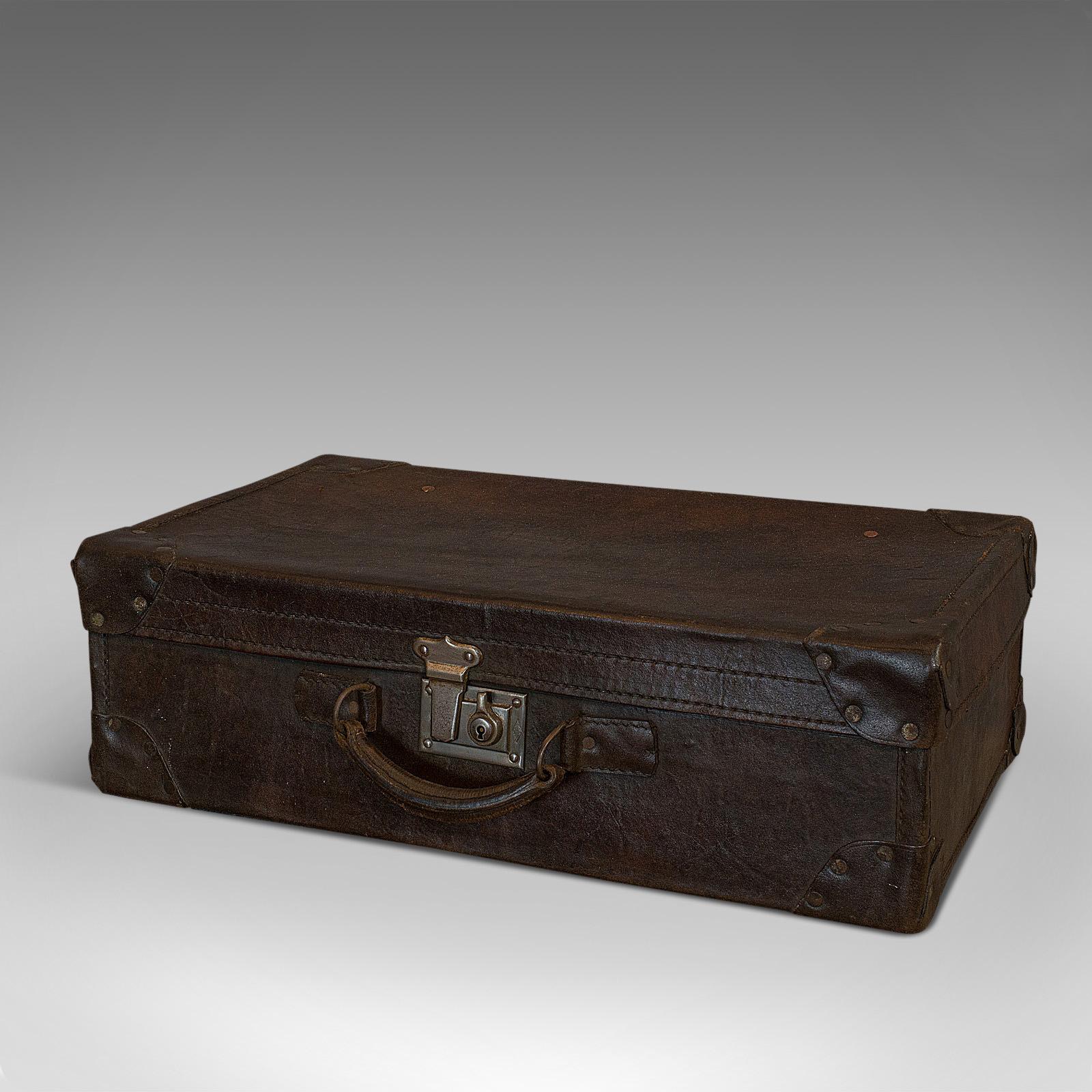 Campaign Antique Officer's Case, English, Leather, Travel, Suitcase, Luggage, circa 1920