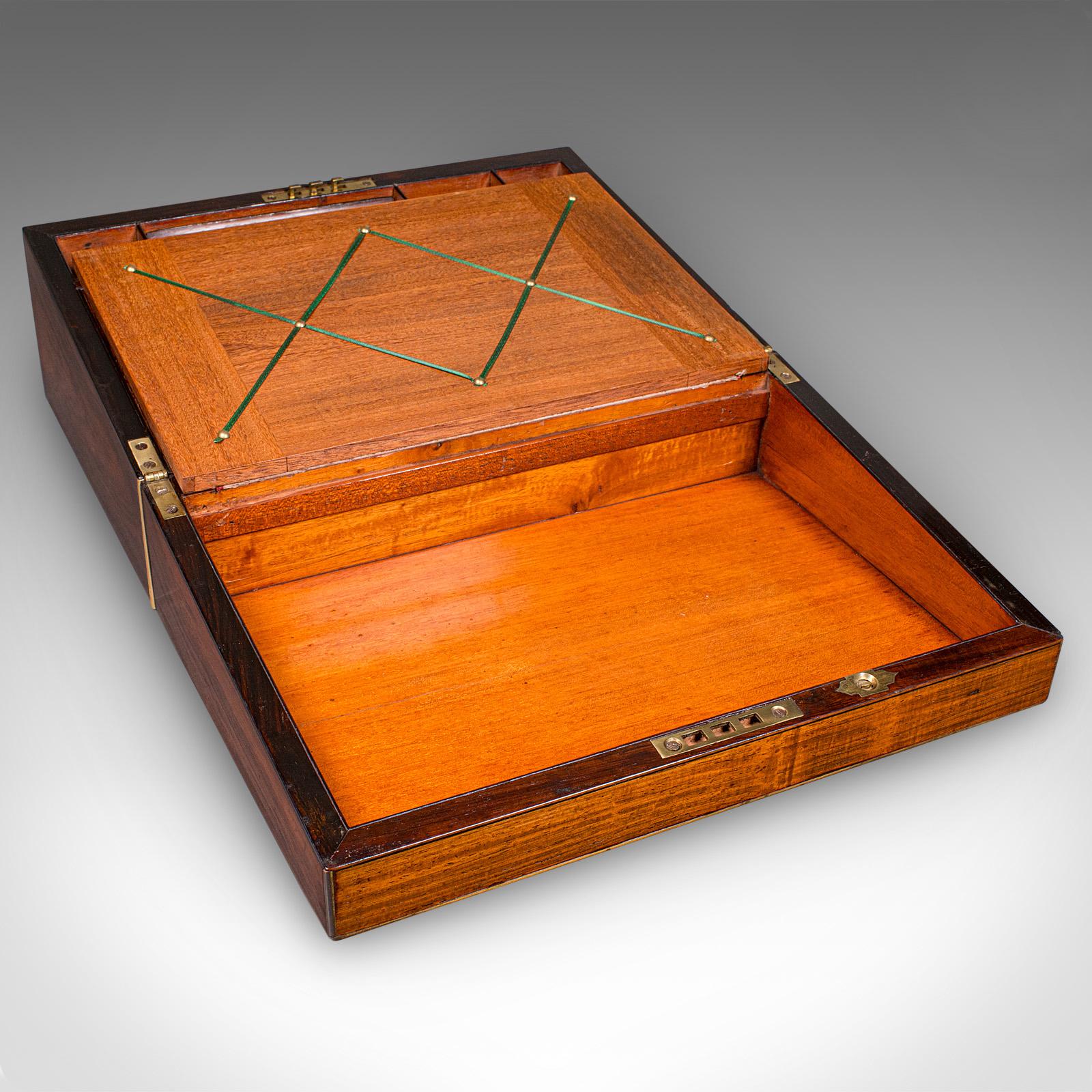 Antike Offizierskorrespondenzbox, Englisch, Schreibschräge, Regency, um 1820 (Britisch) im Angebot