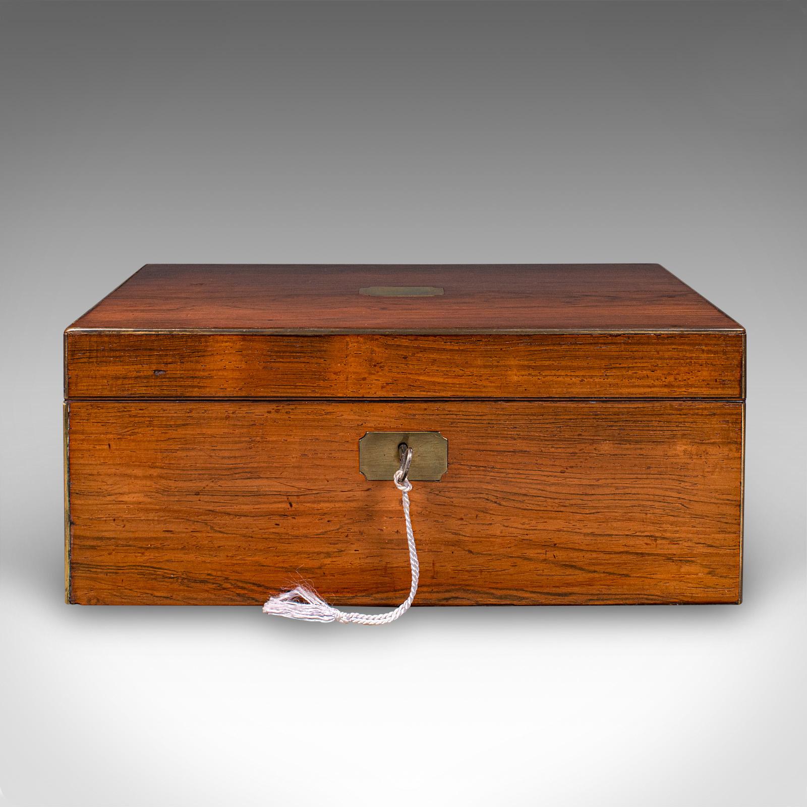 Antike Offizierskorrespondenzbox, Englisch, Schreibschräge, Regency, um 1820 (Frühes 19. Jahrhundert) im Angebot