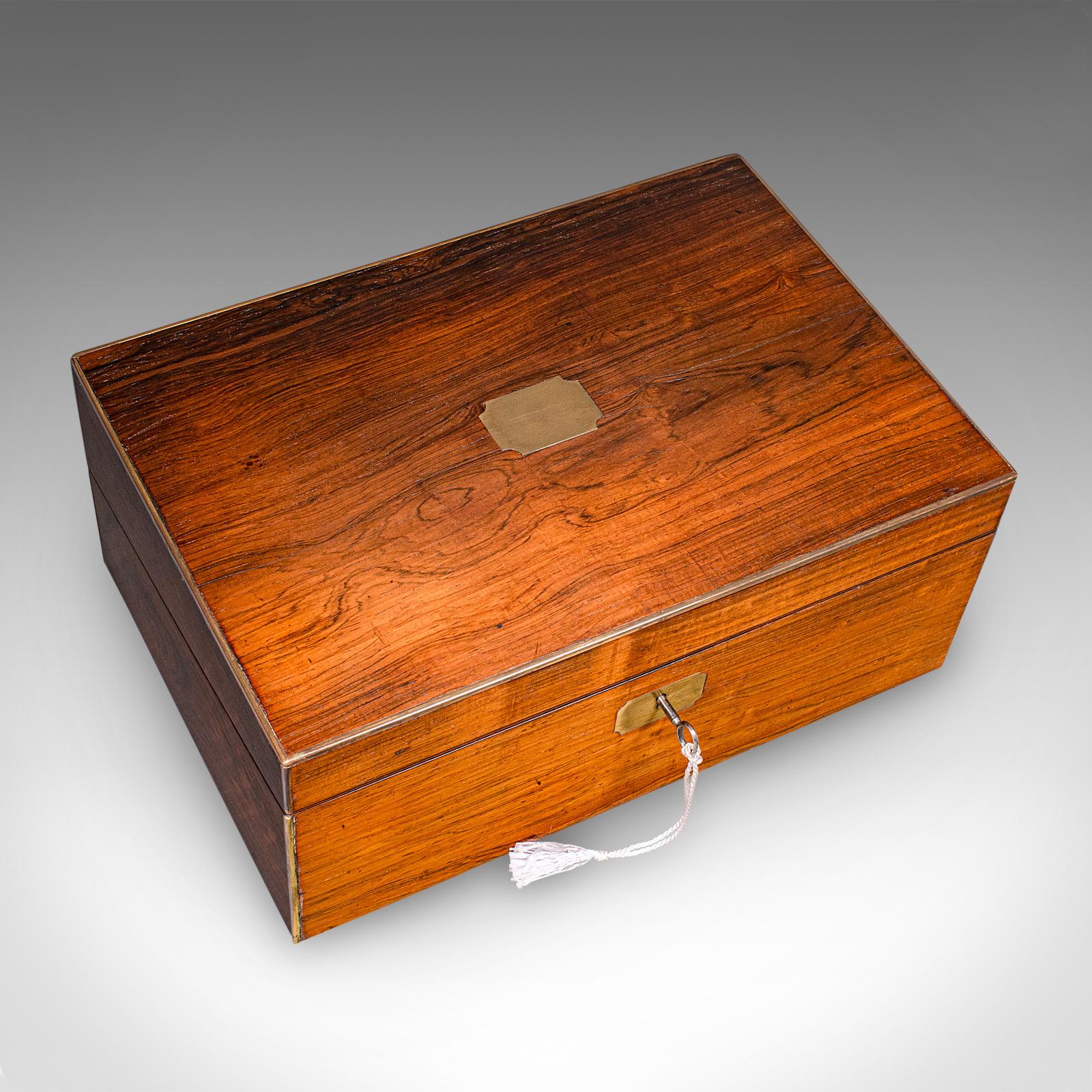 Antike Offizierskorrespondenzbox, Englisch, Schreibschräge, Regency, um 1820 im Angebot 1