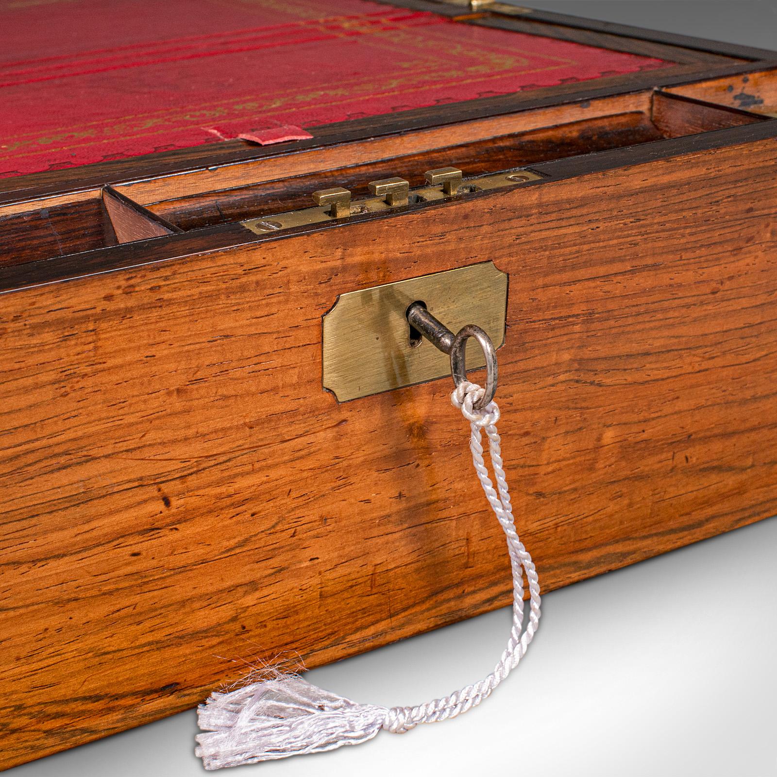 Antike Offizierskorrespondenzbox, Englisch, Schreibschräge, Regency, um 1820 im Angebot 2