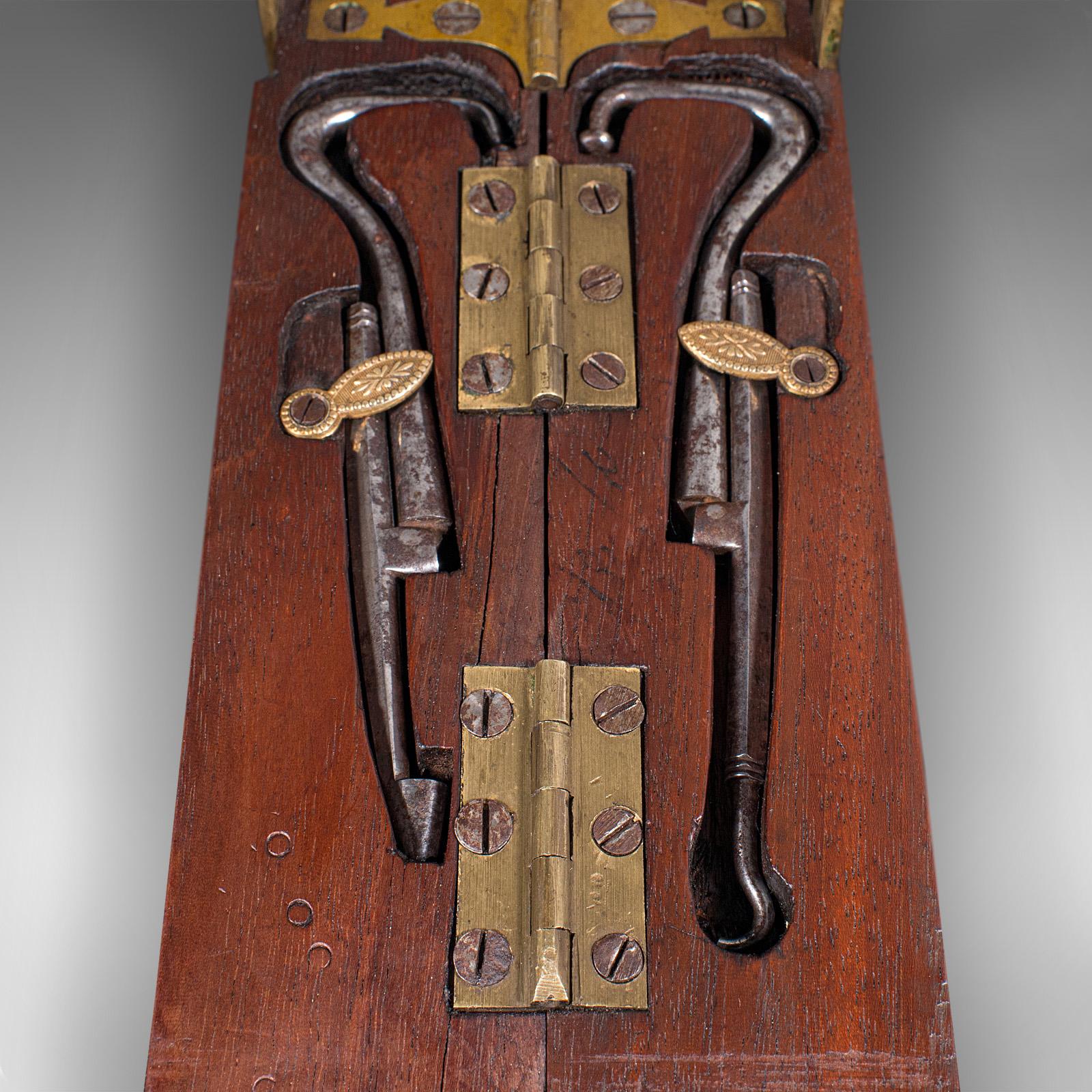Antique Officer's Field Boot Jack, English, Oak, Campaign Shoe Pull, Georgian For Sale 4