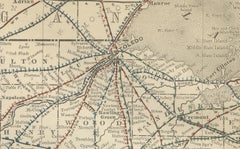 Antique Ohio Map c.1888 – Buckeye State Railroads, Towns & Settlements