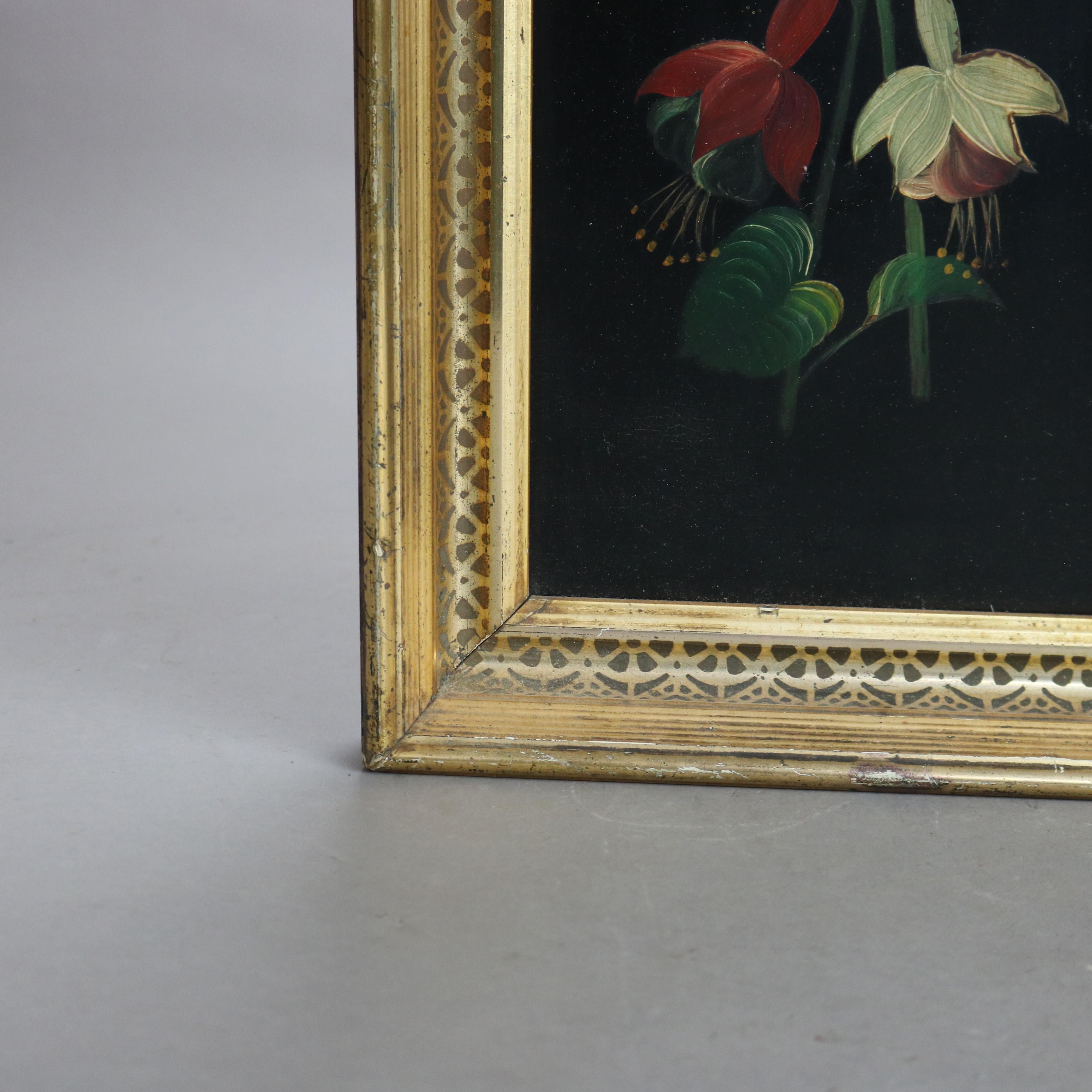 Antique Oil on Board Floral Still Life Painting, Framed, C1870

Measures - 21 1/4