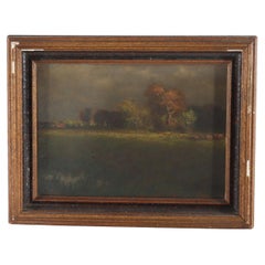 Antique Oil On Board Landscape, Framed, Unsigned C1900