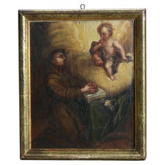 Antique Oil on Board Painting of Padua, Framed, C1810