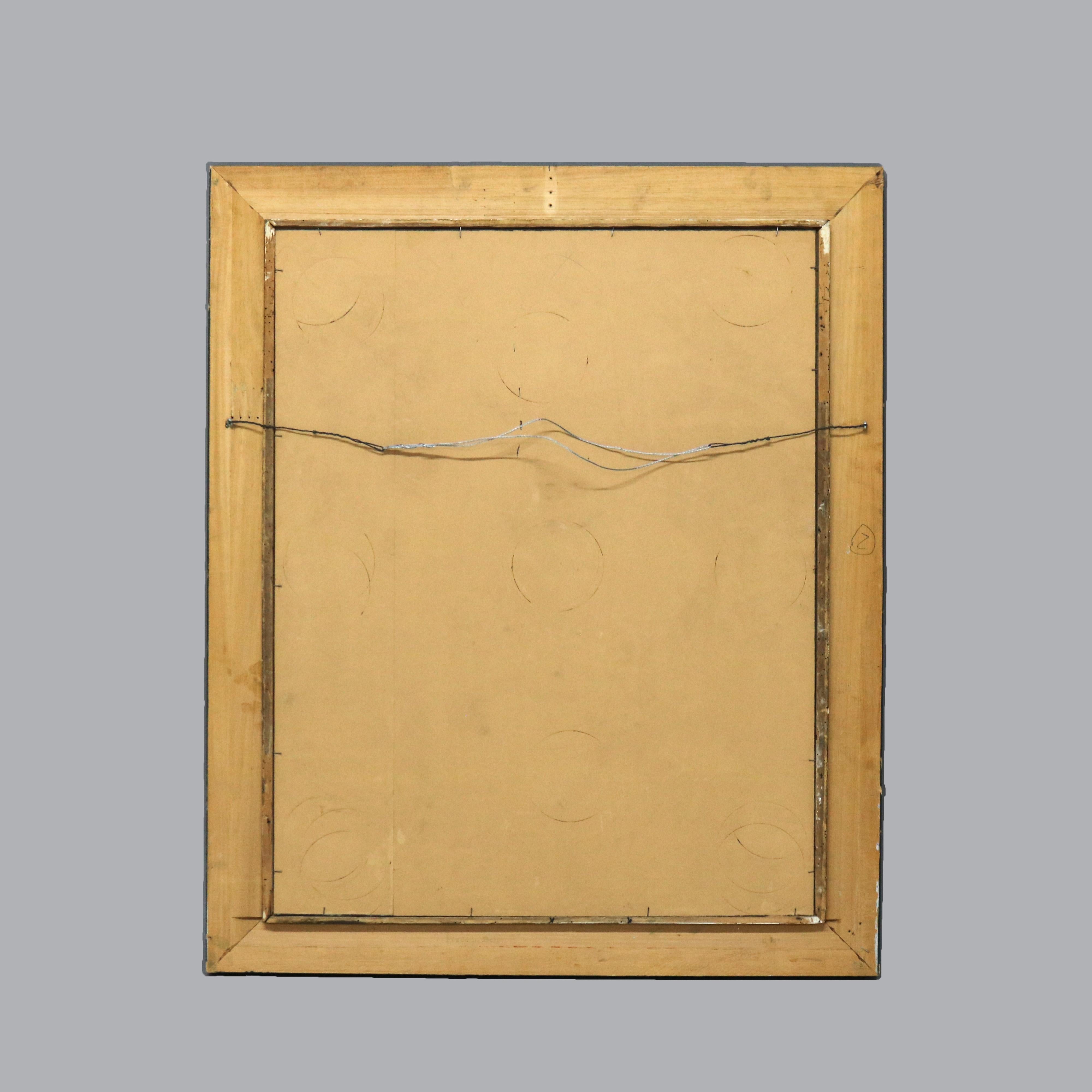 Antique Oil on Board Portrait Painting of a Noble Woman, Giltwood Framed, C1880 For Sale 3