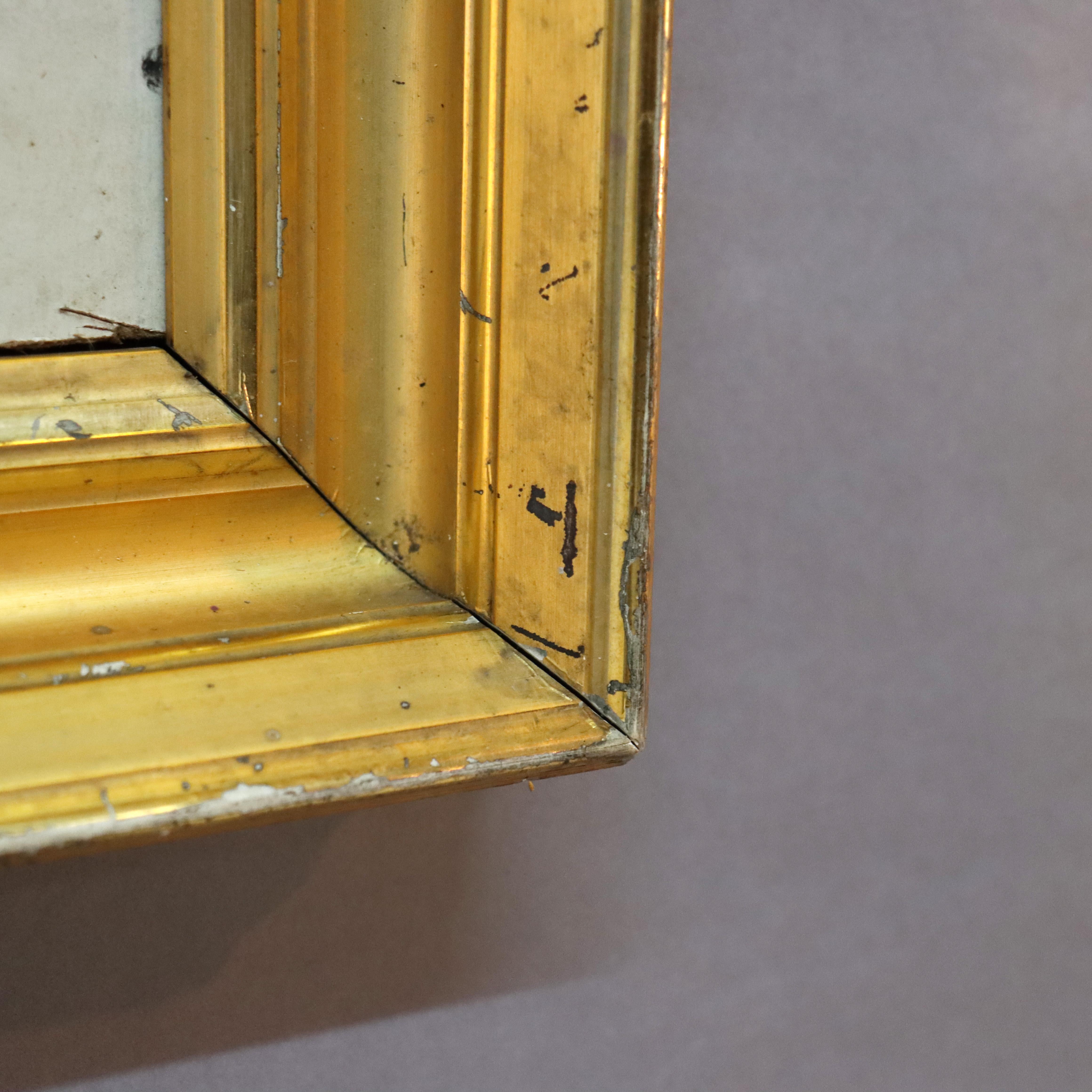 Antique Oil On Board Winter Landscape In First Finish Frame c1870 im Angebot 4