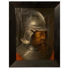 Antique Oil on Canvas 'Conquistador'