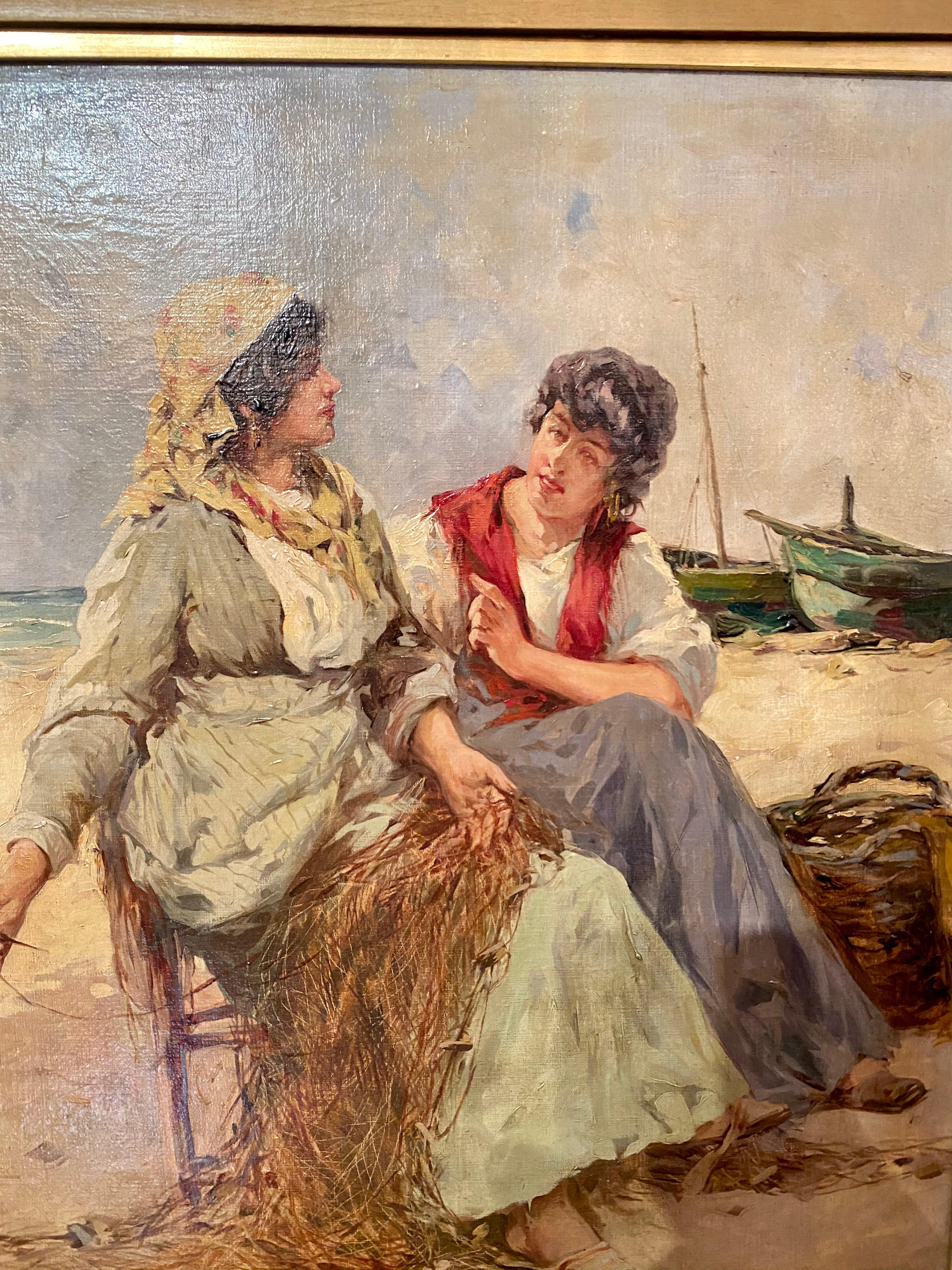Antique oil on canvas
Painted by English Royal Academy artist Henry Woods (1814-1921). Scene of Neapolitan peasant women.


       