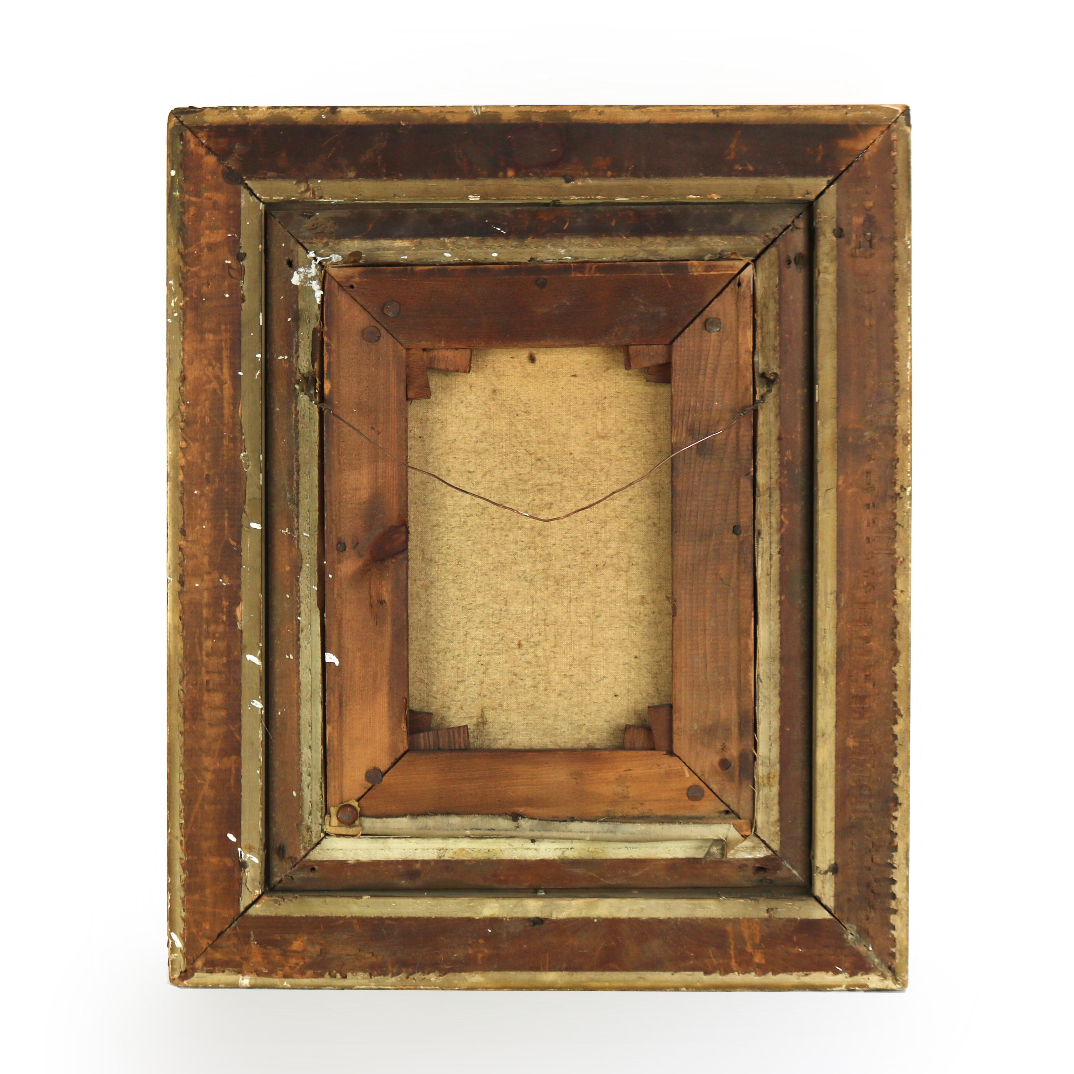 XIX secolo Antico dipinto di paesaggio a olio su tela, firmato dall'artista, C1890 in vendita
