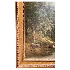 Antique Oil on Canvas Landscape Painting by British Artist "William Shayer, Sr."