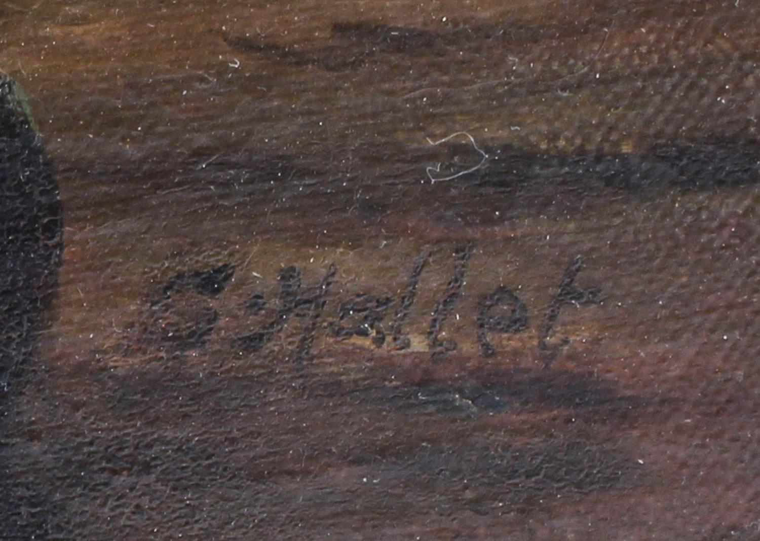 Antique Oil on Canvas Landscape Painting by G. Mallet, 19th Century 2
