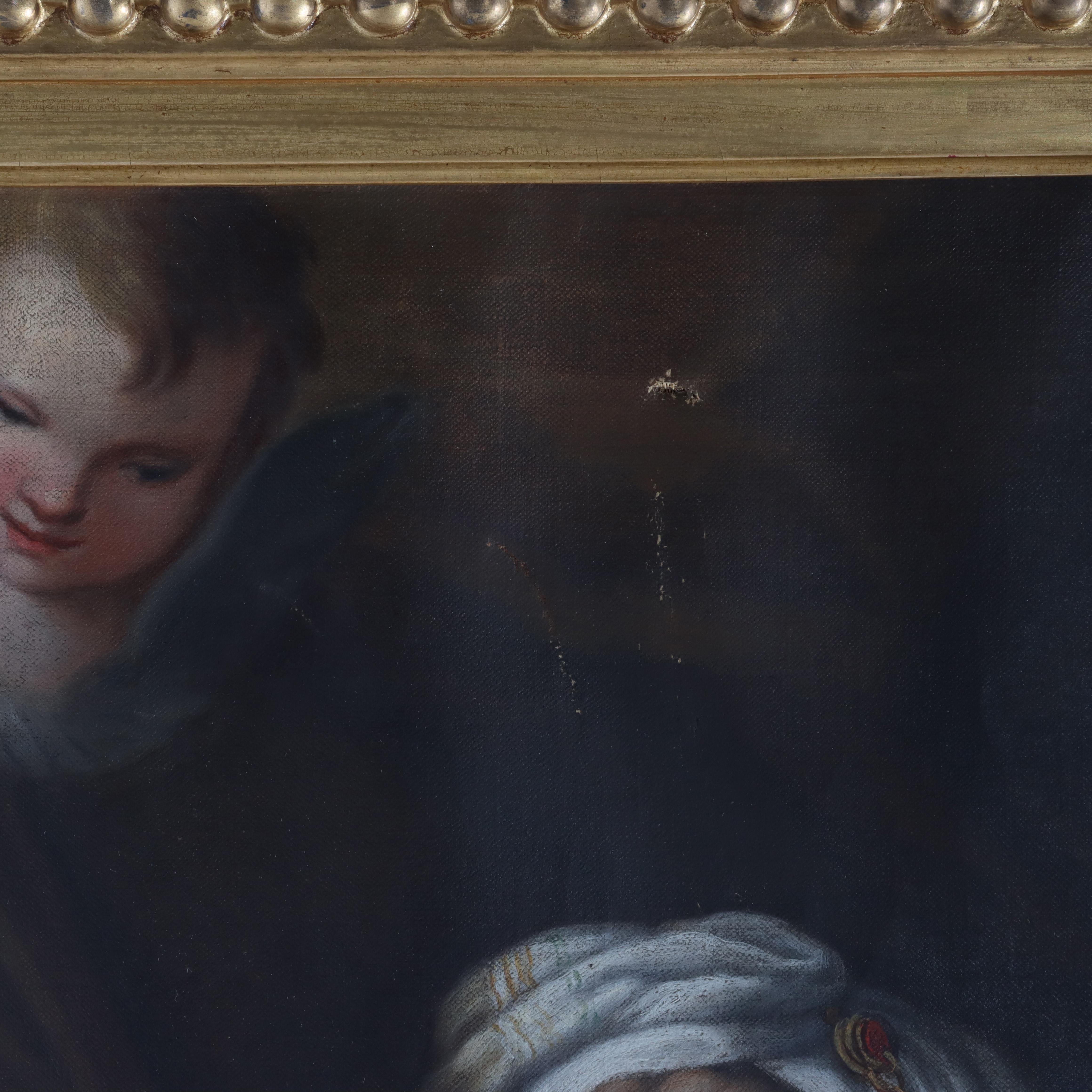 Huile sur toile ancienne Copie du tableau de Conca 