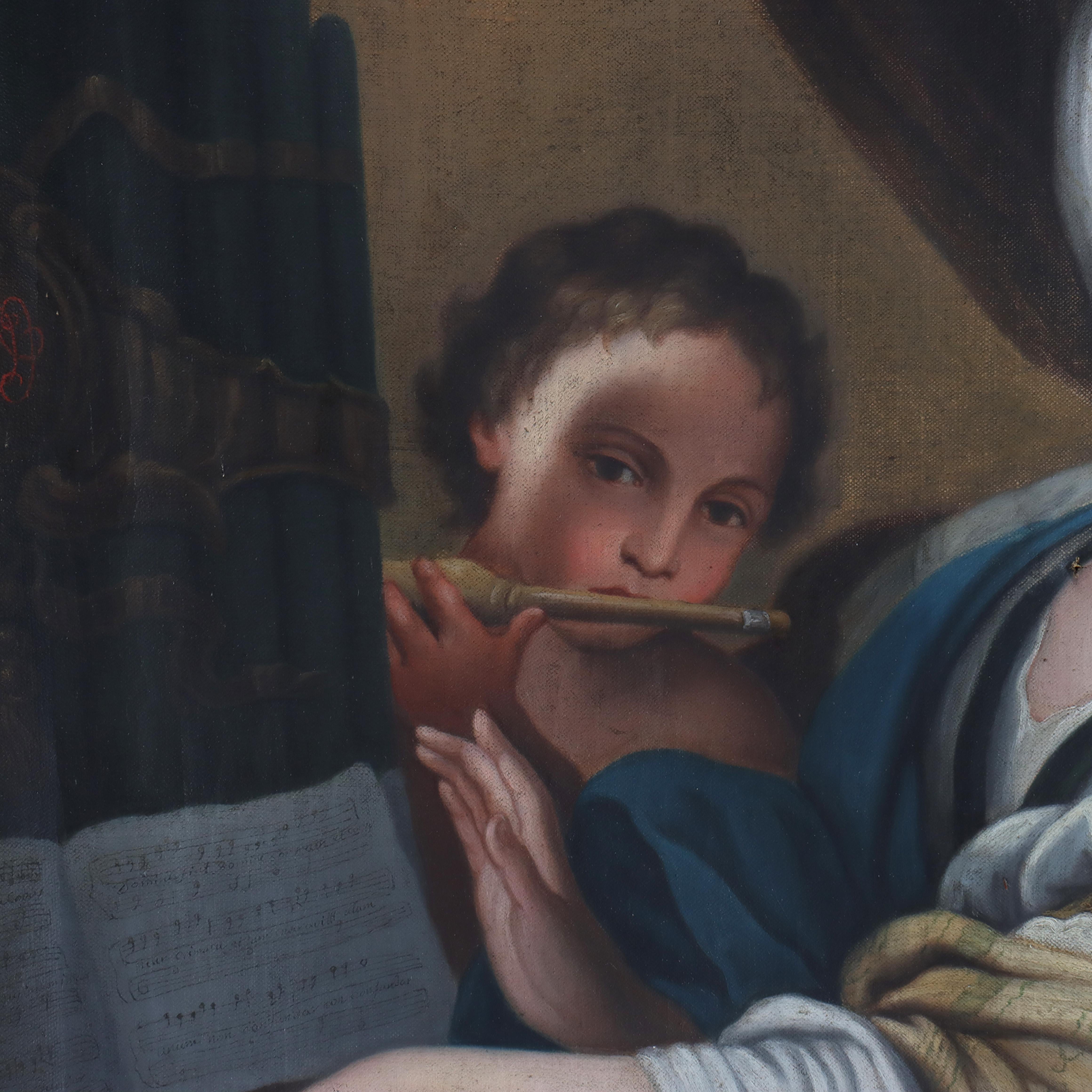 Huile sur toile ancienne Copie du tableau de Conca 