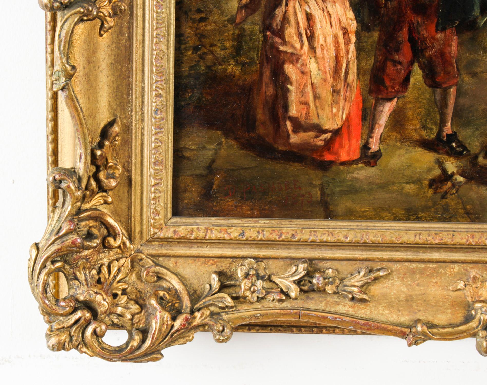 Antique Oil on Canvas Painting by Daniel Pasmore 1873 19thC 7