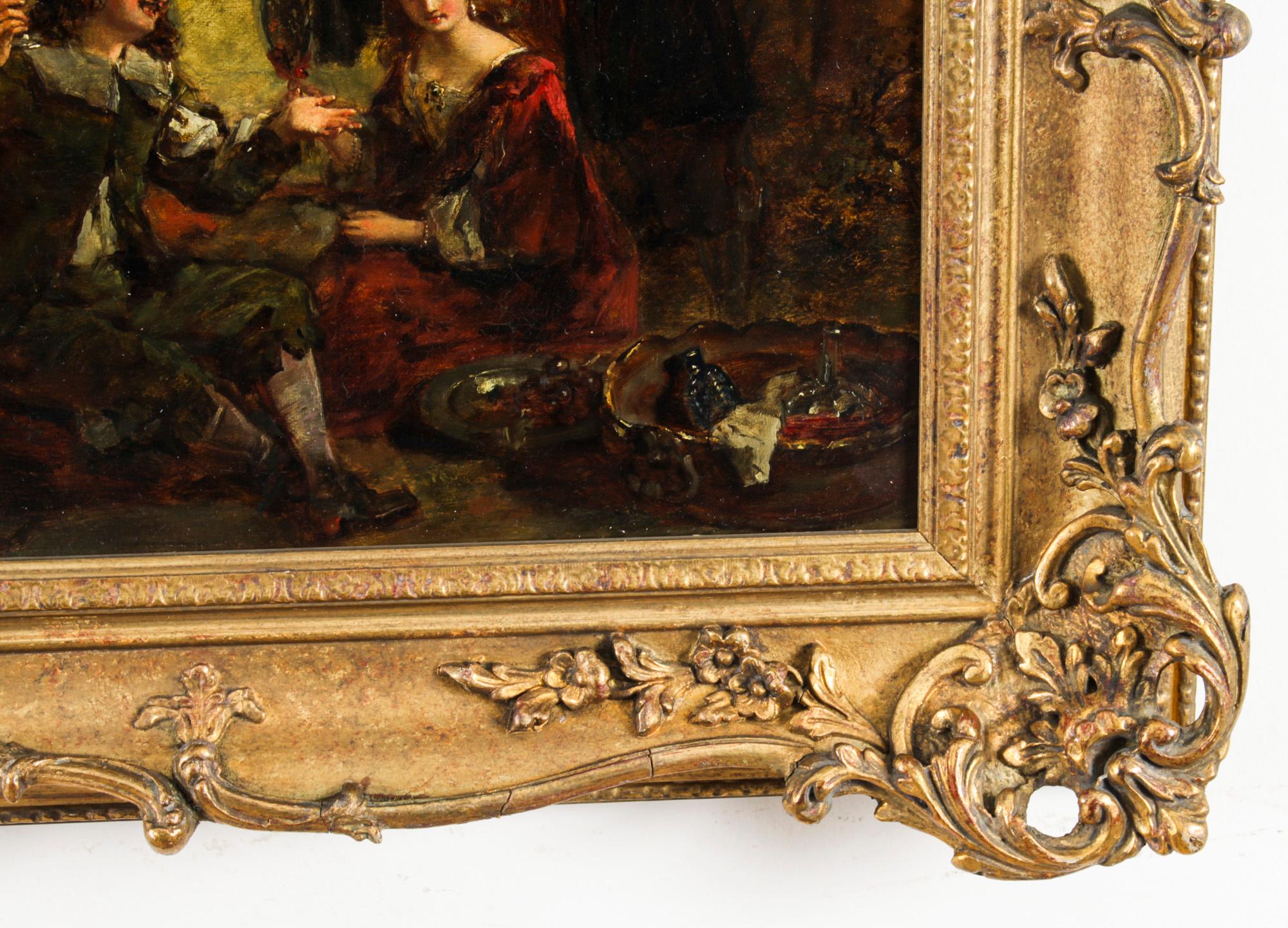 Antique Oil on Canvas Painting by Daniel Pasmore 1873 19thC 2