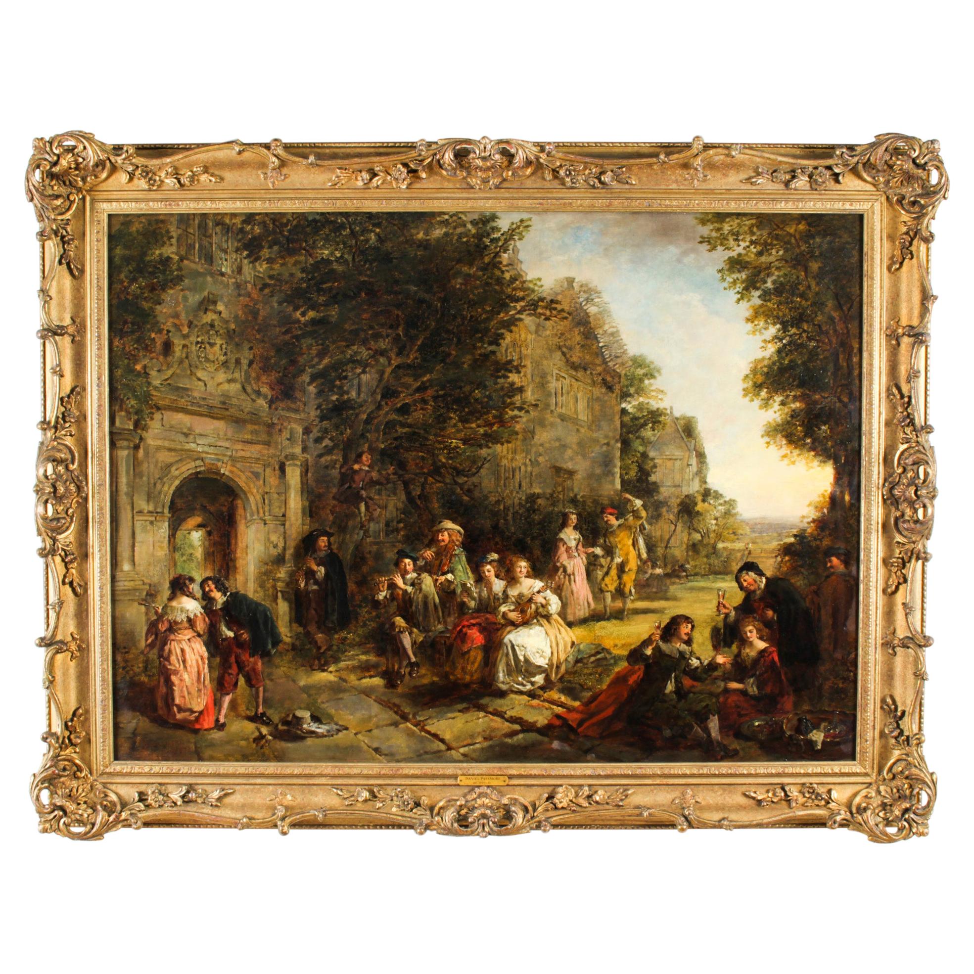 Antique Oil on Canvas Painting by Daniel Pasmore 1873 19thC
