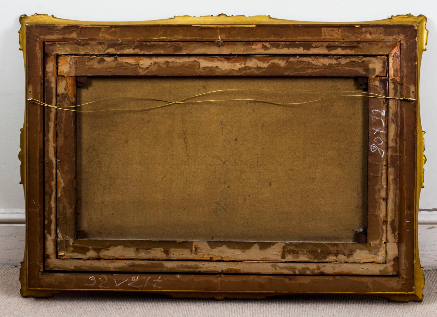 Antique Oil on Canvas Painting by Francesco Bergamini 19th Century For Sale 6