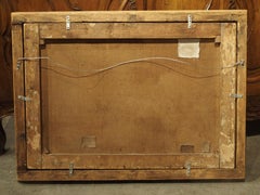 Antique Oil on Canvas Painting, Interior of an Inn with Dancing Peasants, 18th C