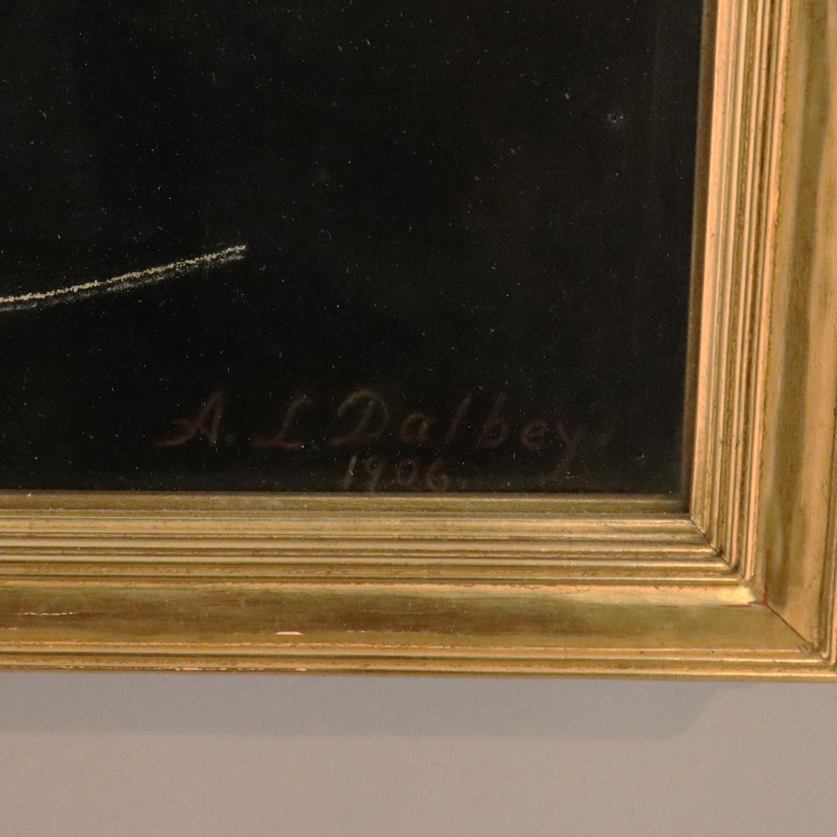 Toile Peinture ancienne à l'huile sur toile d'un gentleman distingué par Dalbey C1906 en vente