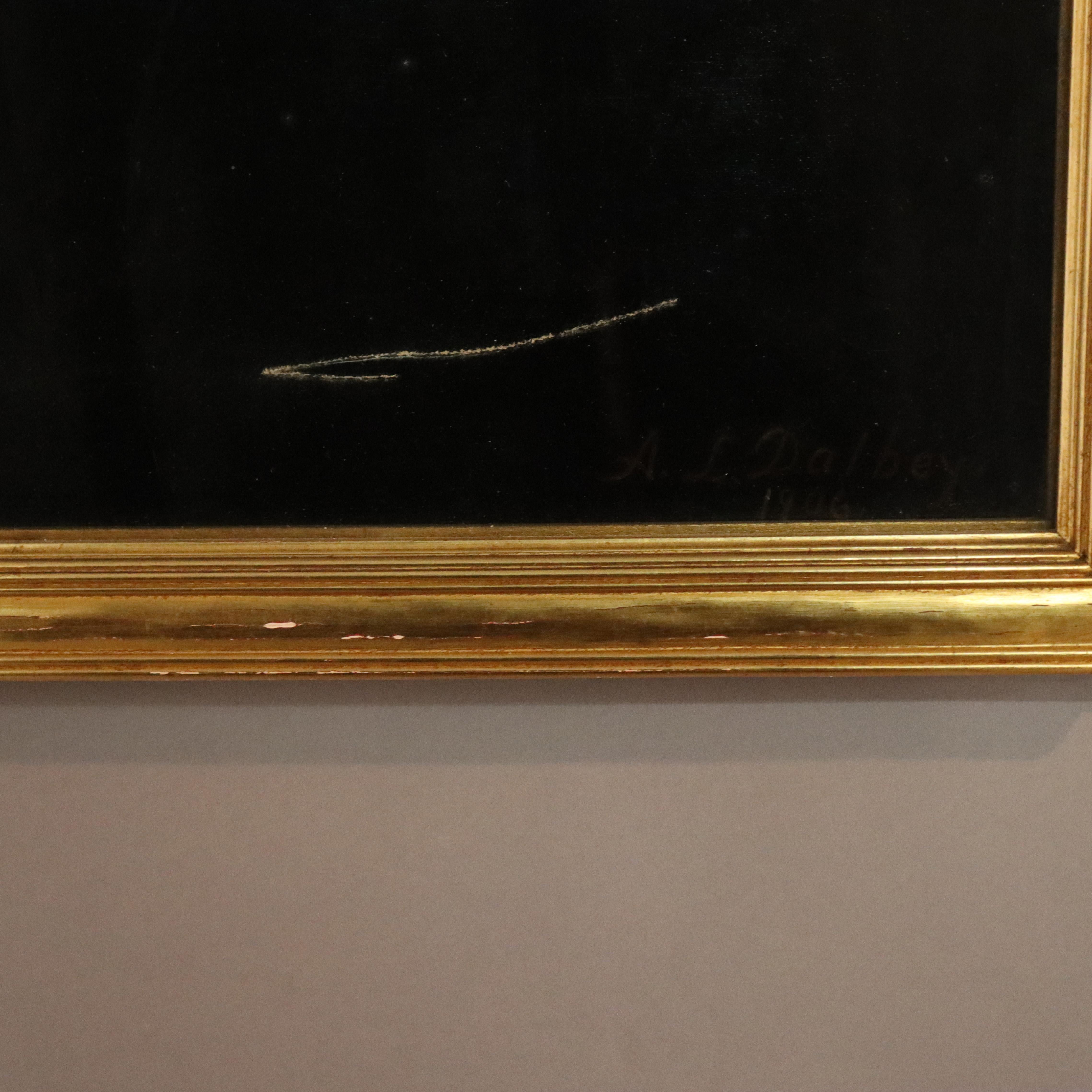 Peinture ancienne à l'huile sur toile d'un gentleman distingué par Dalbey C1906 en vente 1