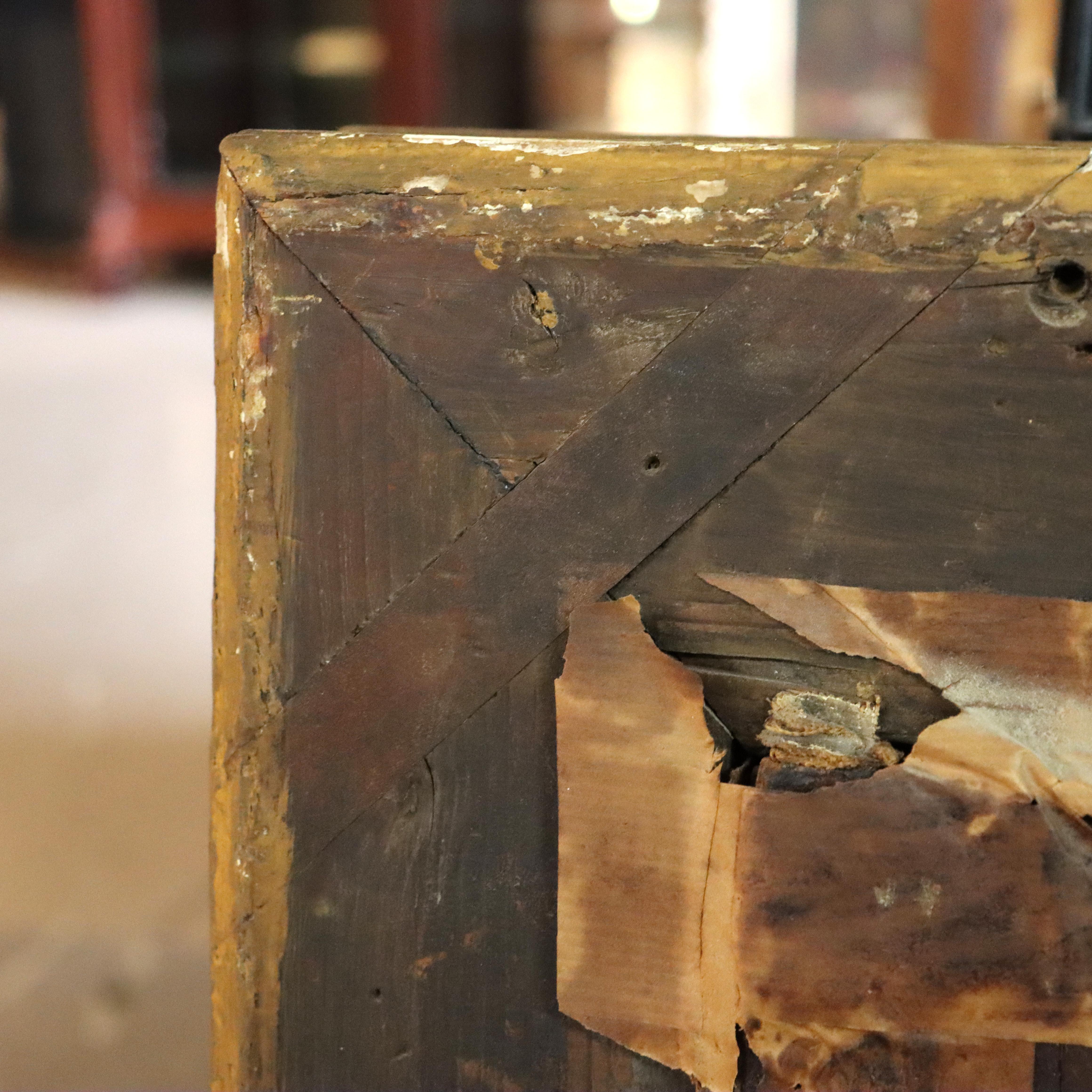 Antike Öl auf Leinwand Gemälde einer Winterlandschaft von I. G. Jenkins C1900 im Angebot 9