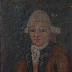 Antique Oil on Canvas Painting of a Young Aristocrat