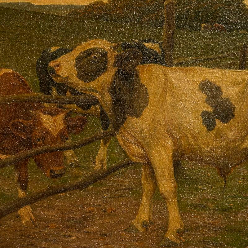 vintage cow painting