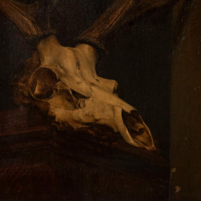 painting a deer skull