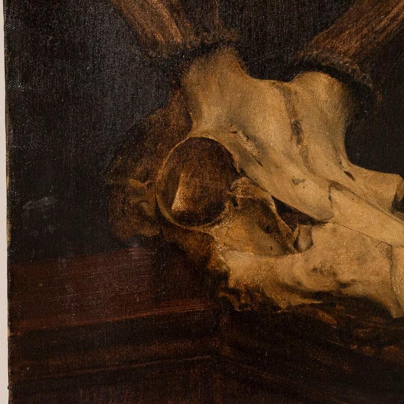 deer skull painting