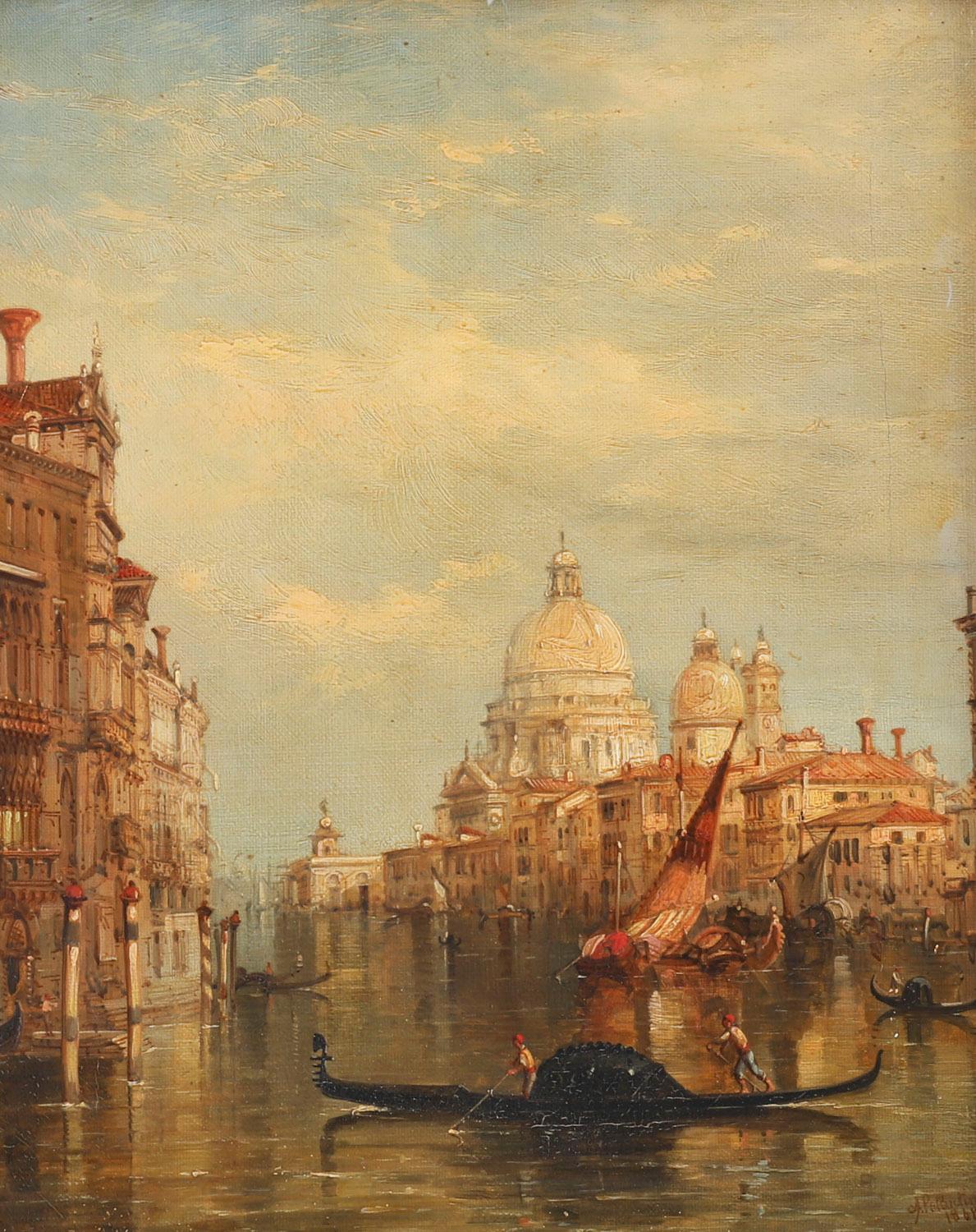 Antique Oil on Canvas Painting of Venice by Alfred Pollentine 19th Century im Zustand „Gut“ im Angebot in London, GB