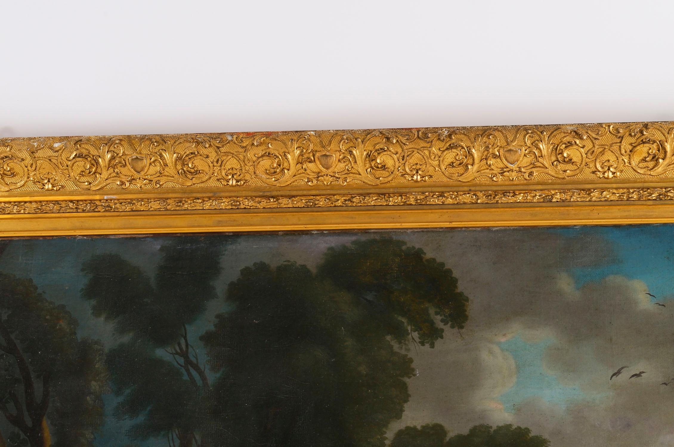 Pintura antigua al óleo sobre lienzo 