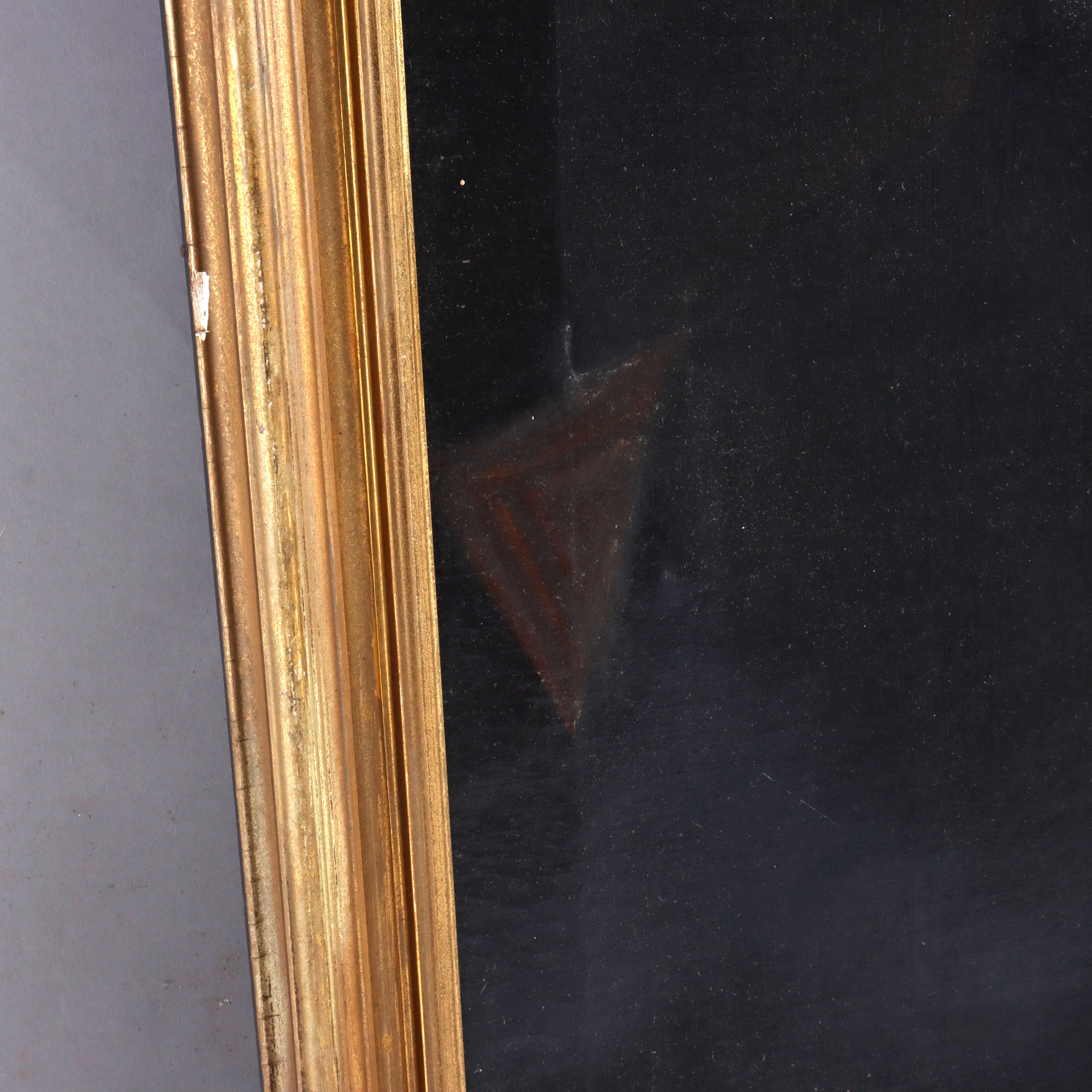 Antike Öl auf Leinwand Gemälde, Porträt eines Gelehrten, C1830 im Angebot 7