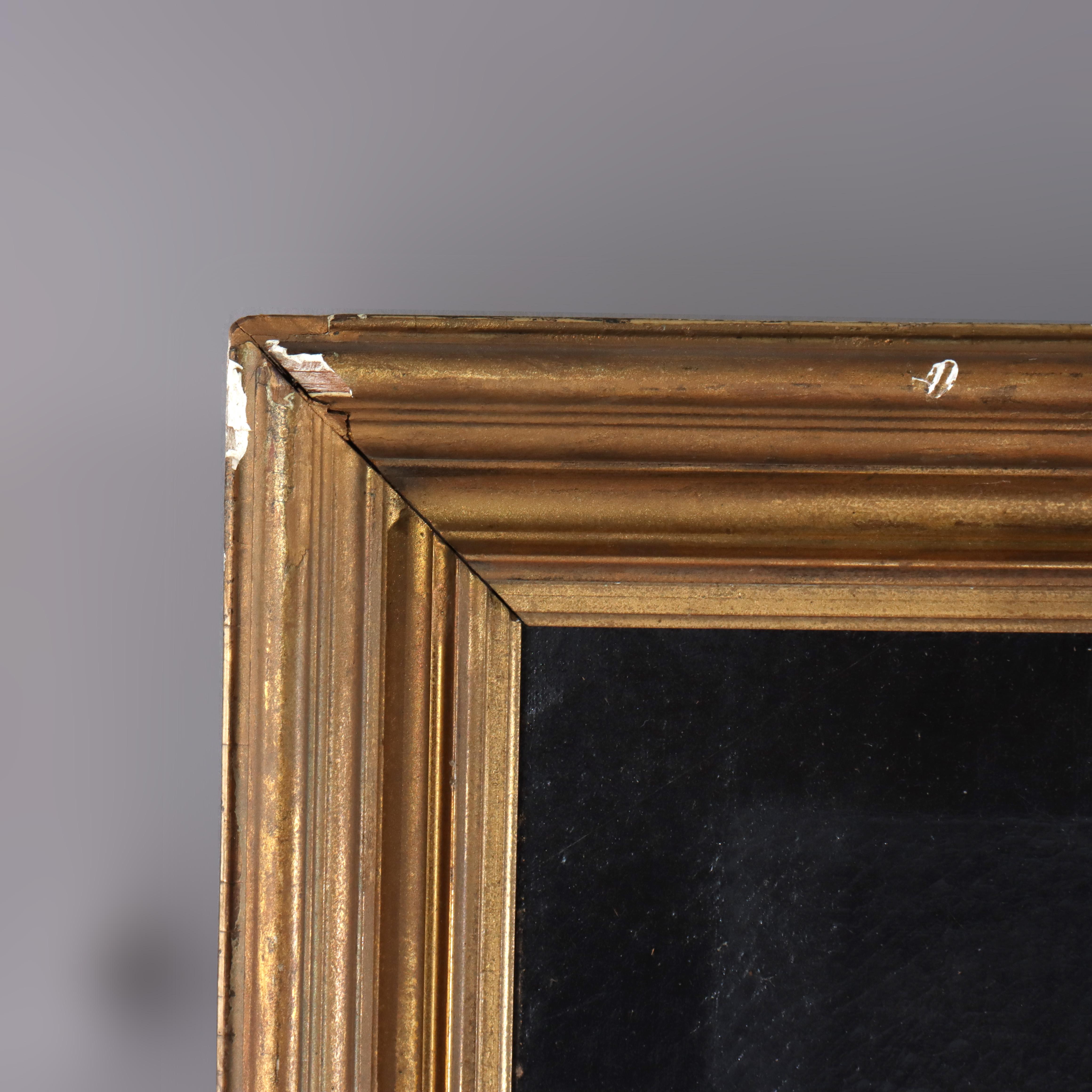 Antike Öl auf Leinwand Gemälde, Porträt eines Gelehrten, C1830 im Angebot 3