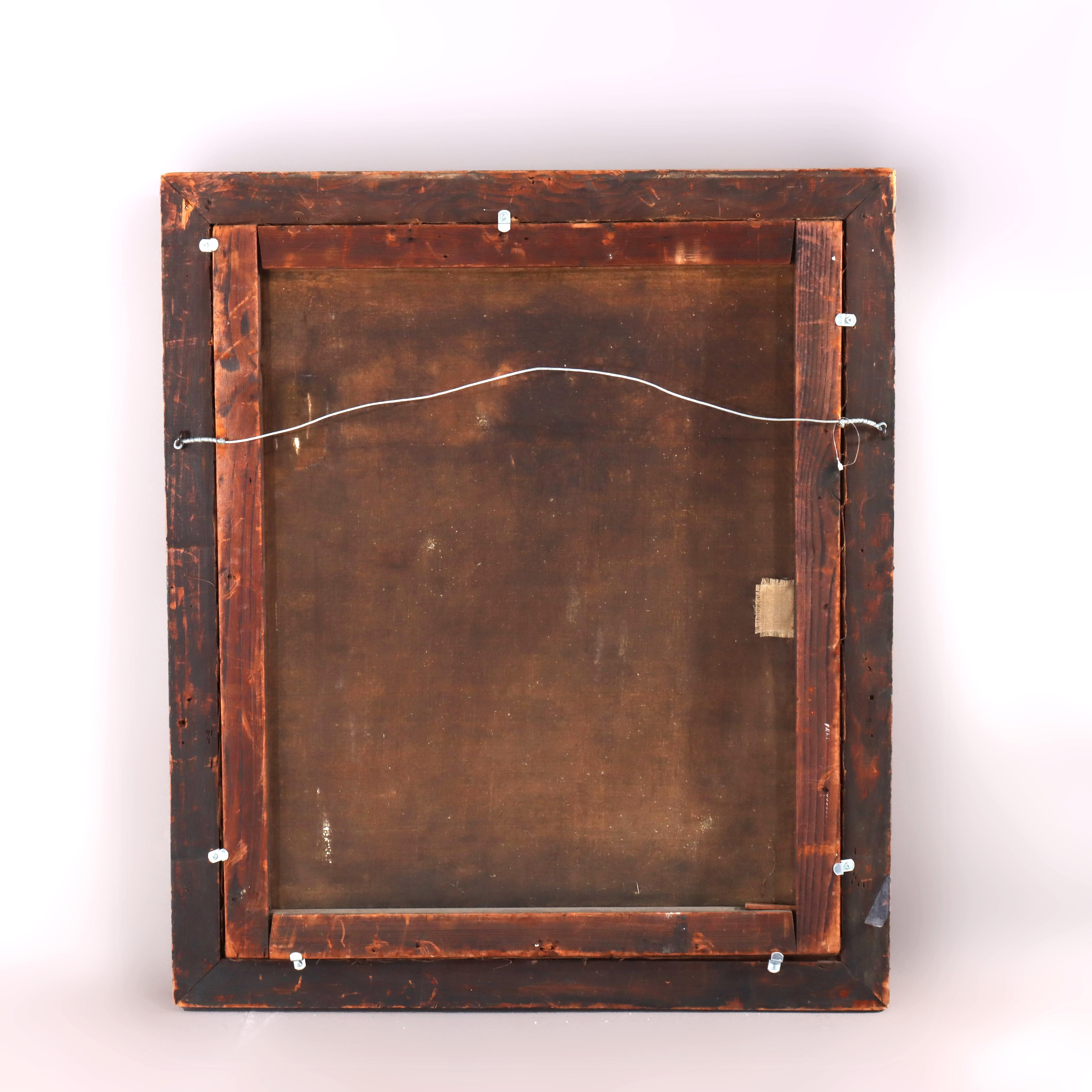 Antike Öl auf Leinwand Gemälde, Porträt eines Gelehrten, C1830 im Angebot 5
